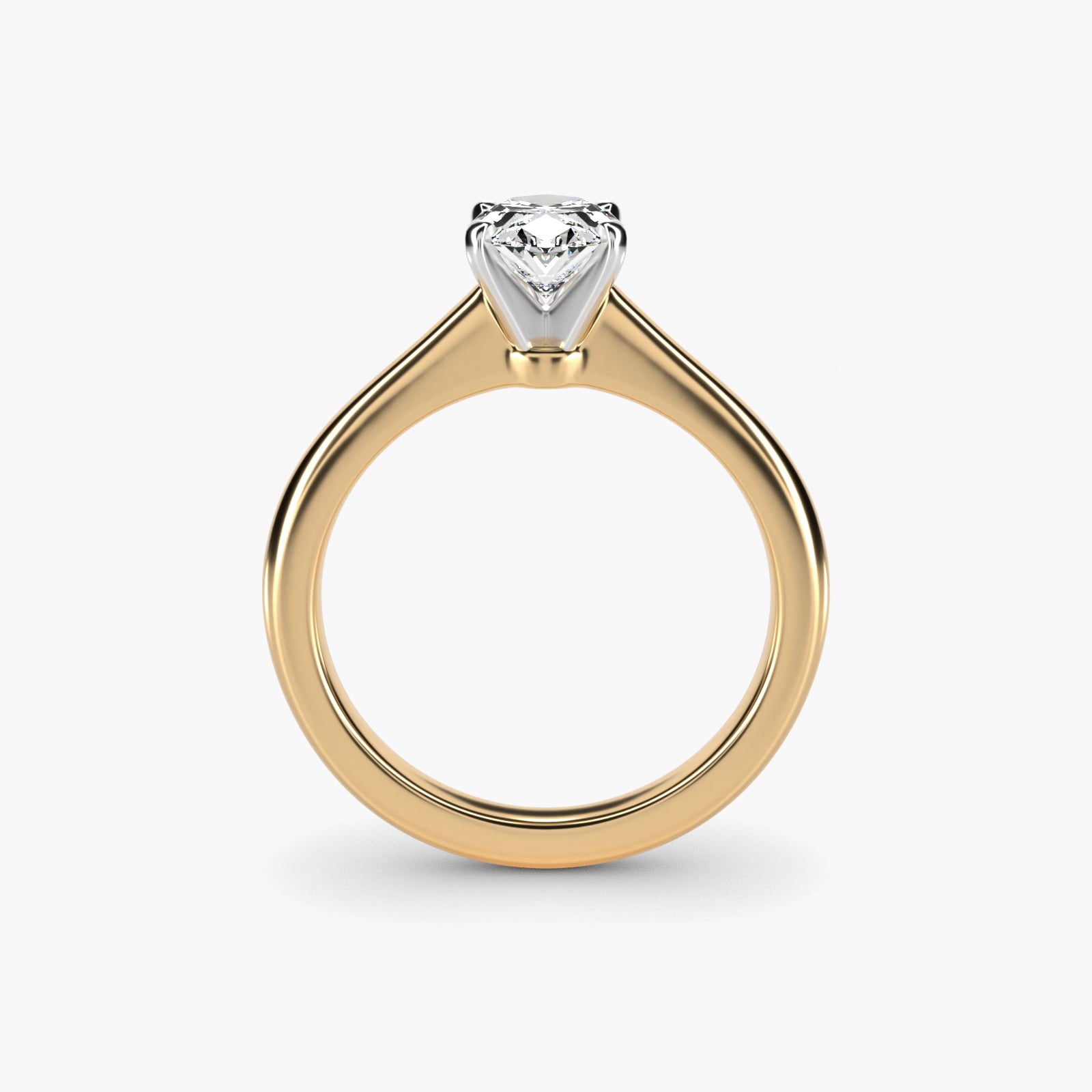 Oval Cut 1.5 CT Certified Lab-Grown Diamond Petite Solitaire Engagement Ring In 14K Yellow Gold 2