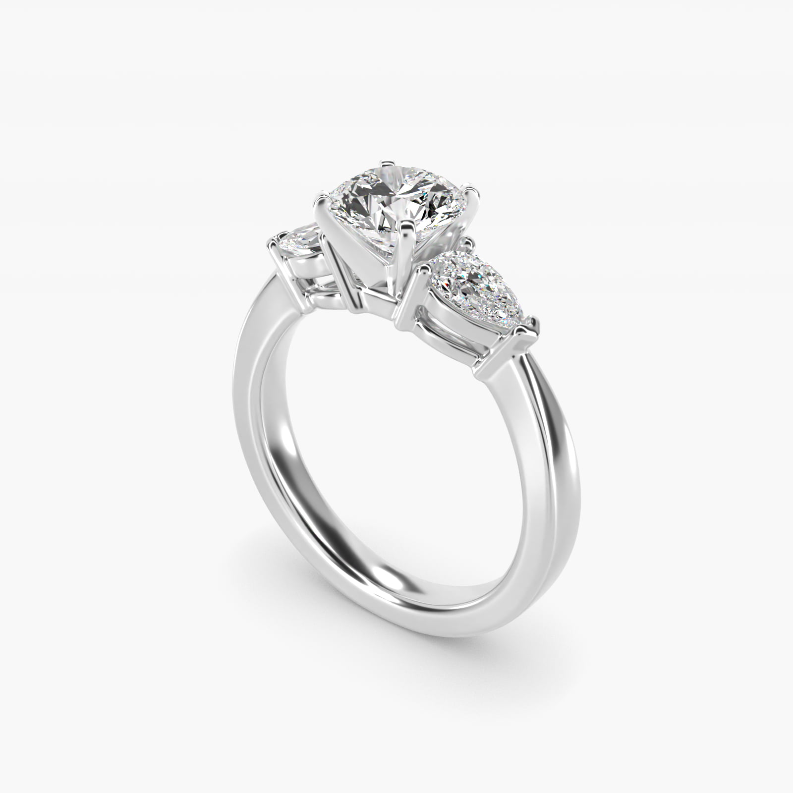 Classic Pear Shaped Diamond Engagement Ring in Platinum (1/2 ct. tw.)