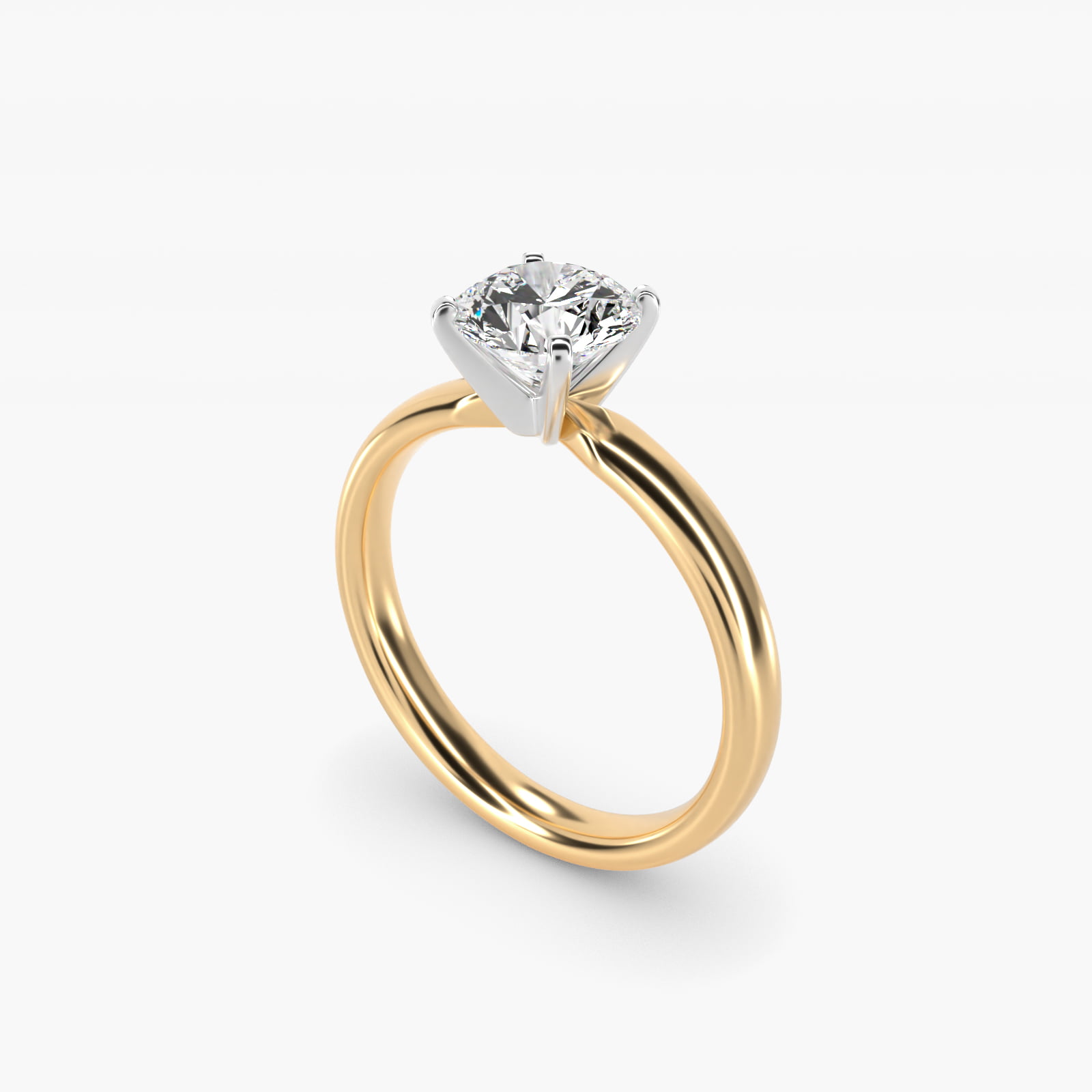Classic Comfort Fit Solitaire Engagement Ring in 14K Yellow Gold (2.5mm)