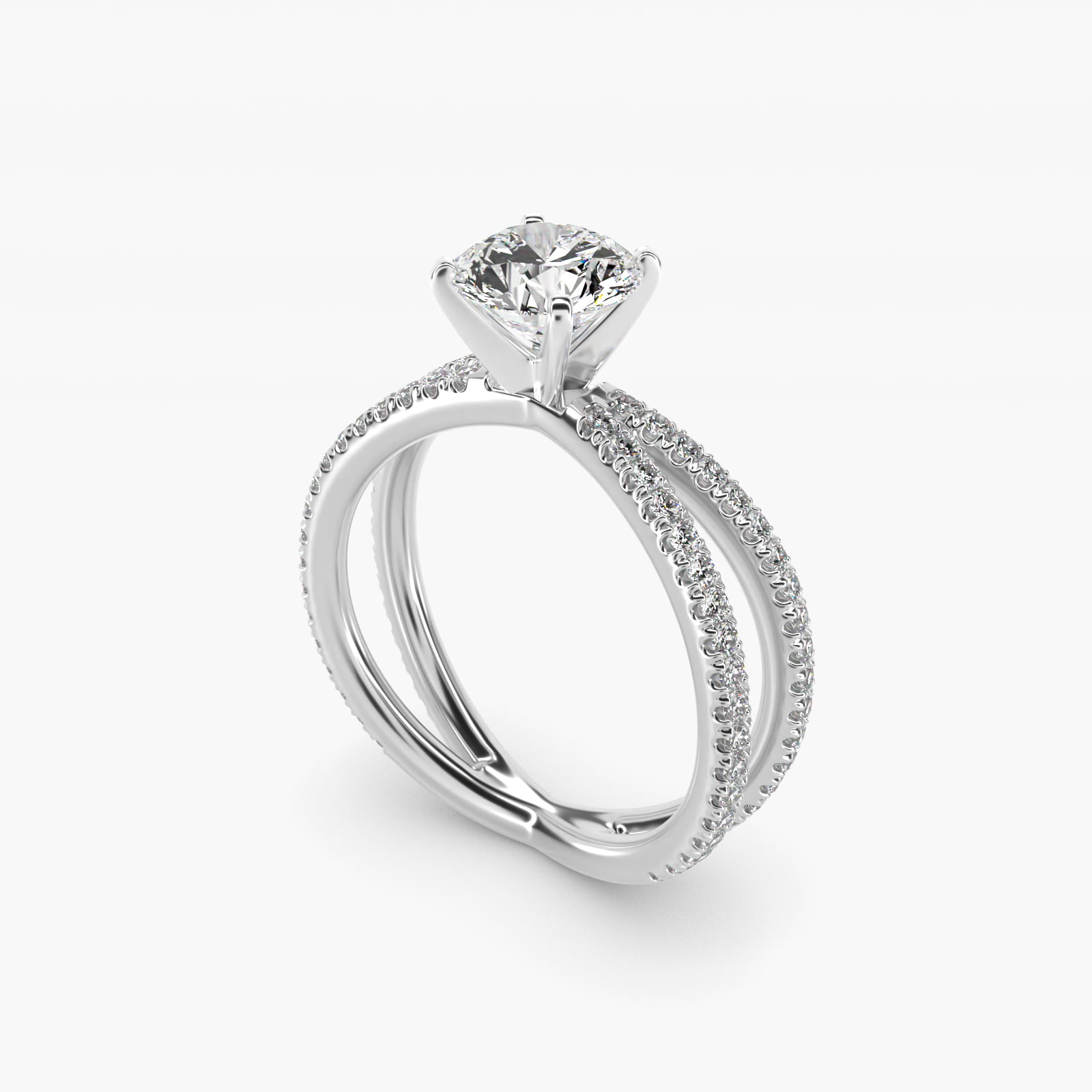 Blue JD Studio Empress Diamond Engagement Ring in Platinum (1/3 ct. tw.)