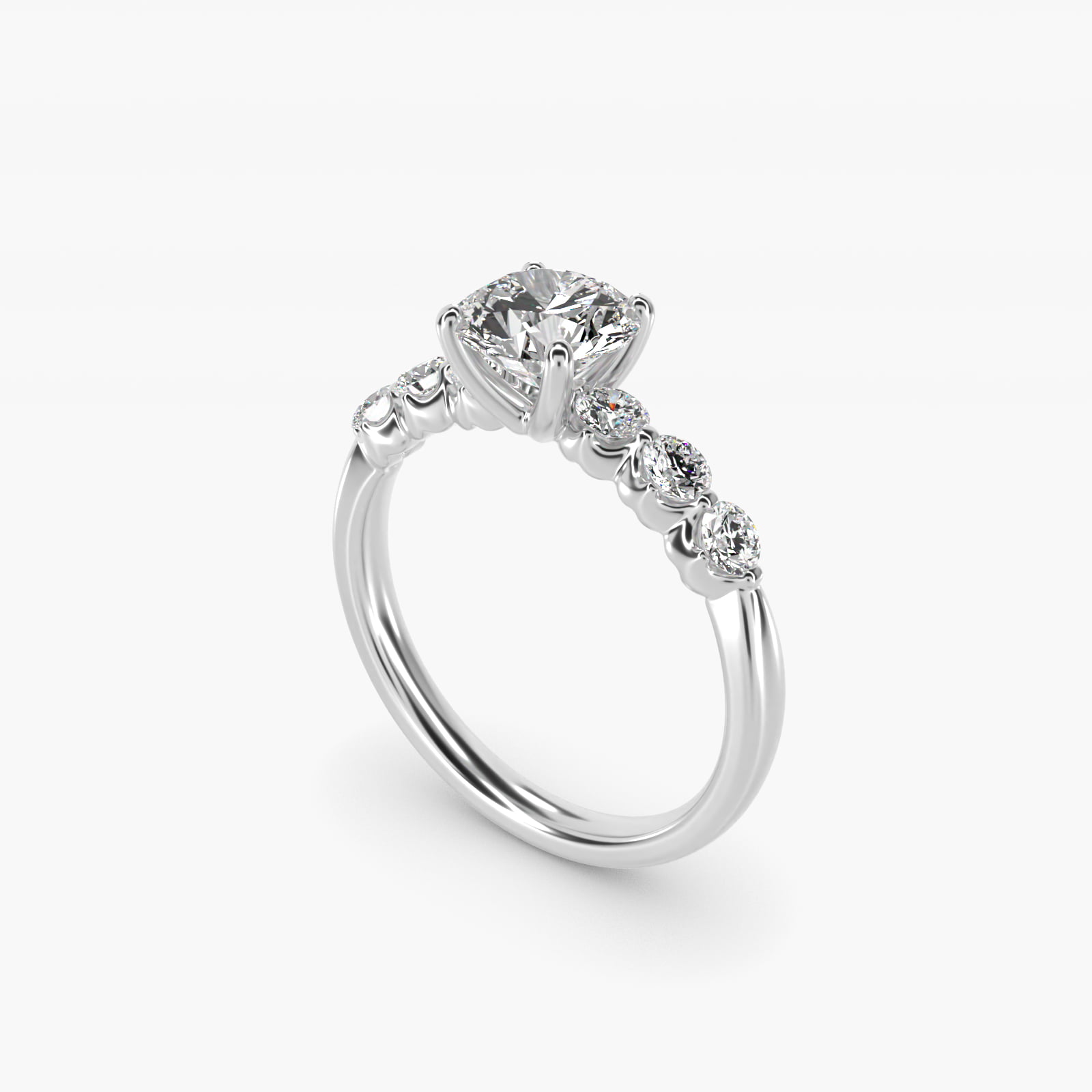 The Gallery Collection™ Floating Diamond Engagement Ring in 18k White Gold (1/3 ct. tw.)