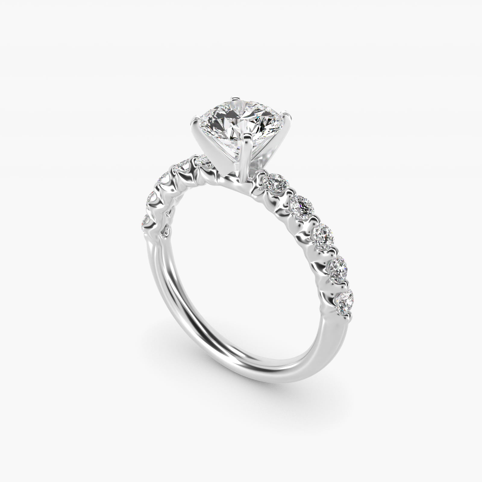 Floating Lab-Grown Diamond Engagement Ring in 14k White Gold (3/8 ct.tw.)
