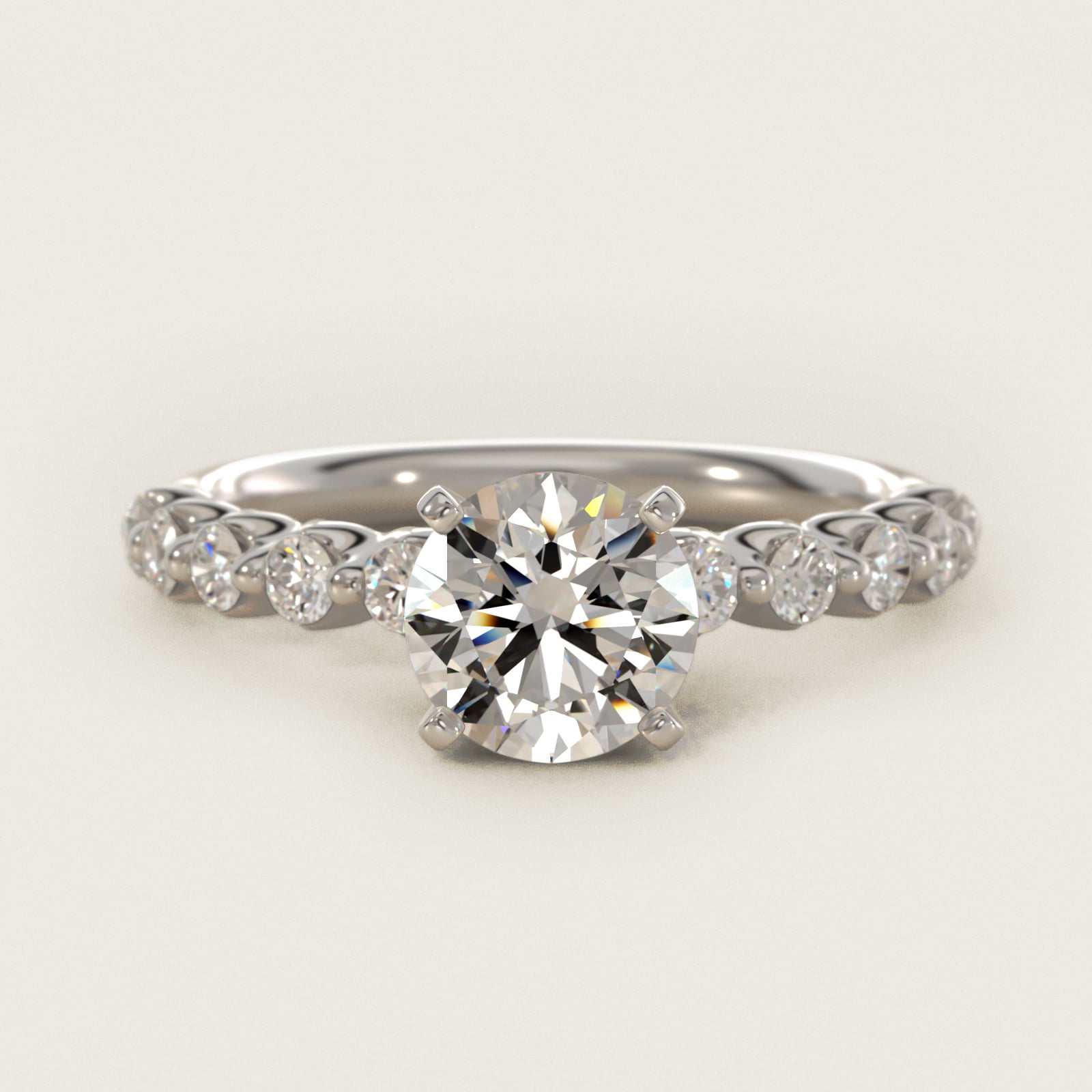 Floating Lab-Grown Diamond Engagement Ring in 14k White Gold (3/8 ct.tw.) — Round center
