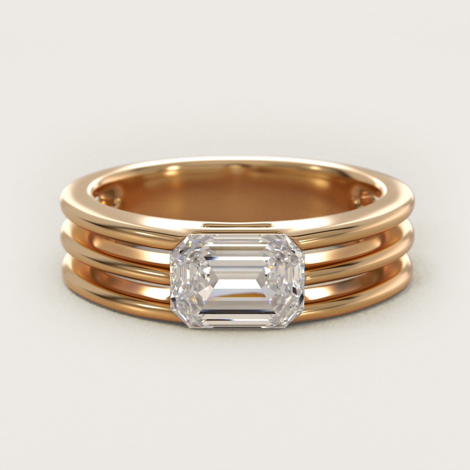 Ridged Dome Solitaire Engagement Ring In 14K Yellow Gold By James Allen 2