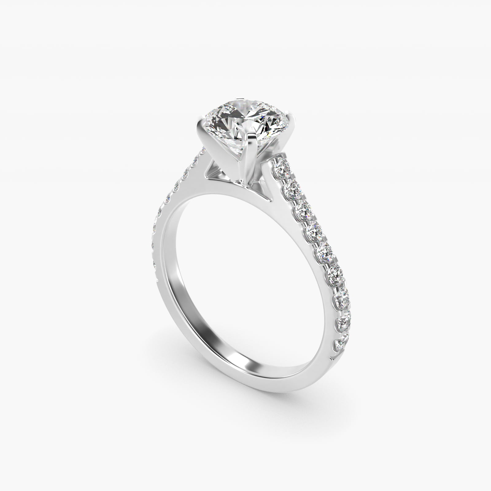 Diamond Pavé Engagement Ring In Platinum By James Allen