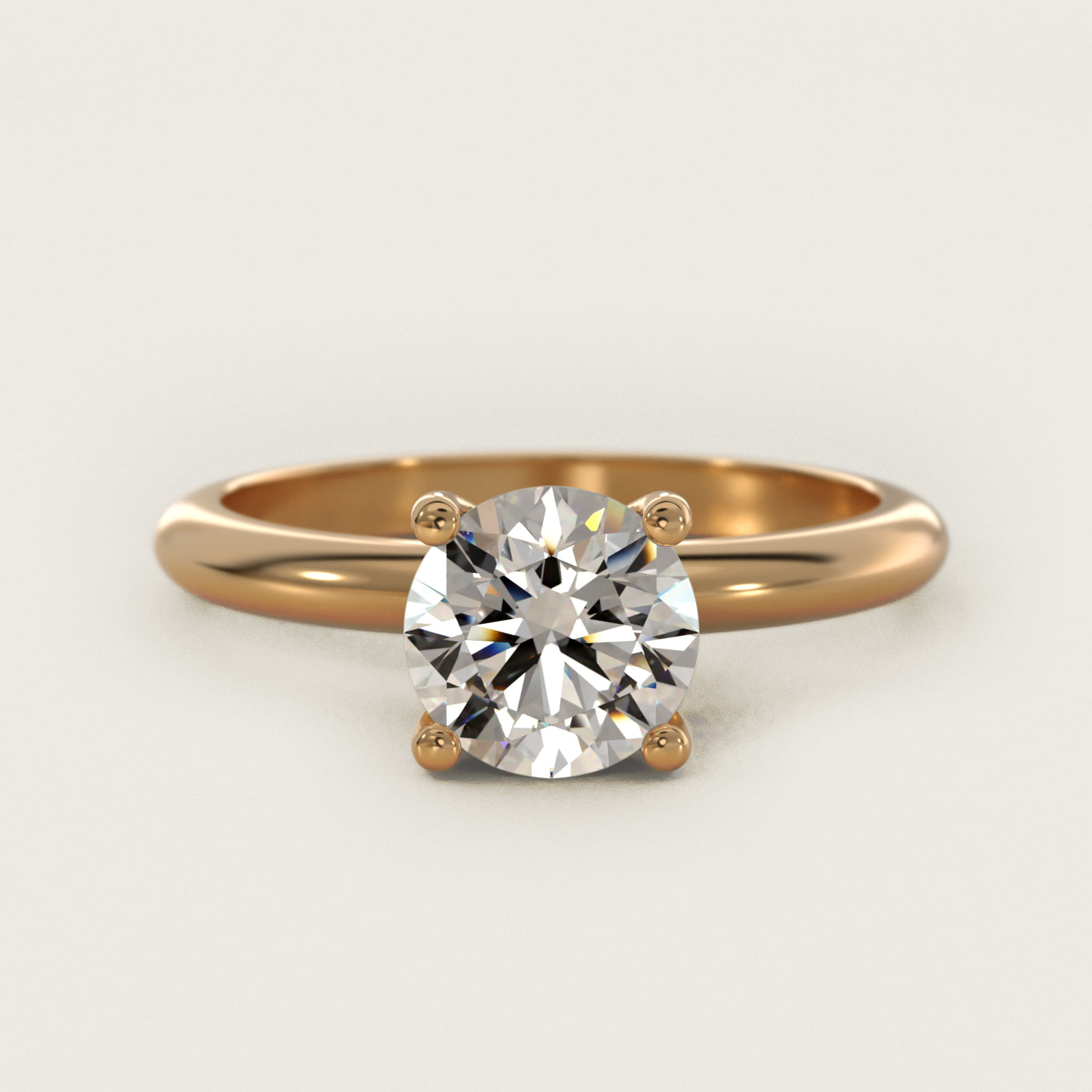 Solitaire Engagement Ring With Pavé Basket In 14K Yellow Gold By James Allen — Round center