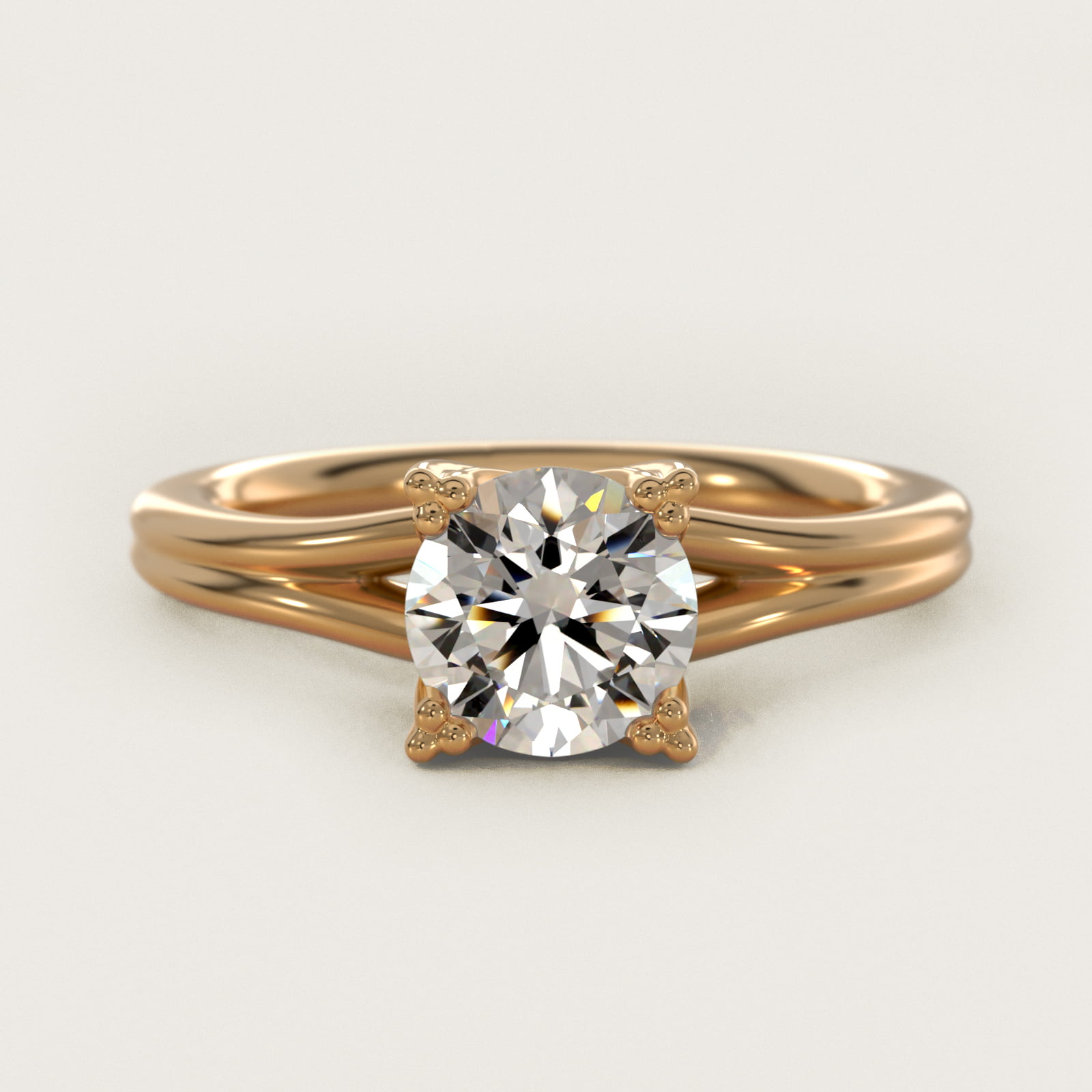 Woven Solitaire Engagement Ring In 14K Yellow Gold By James Allen — Round center