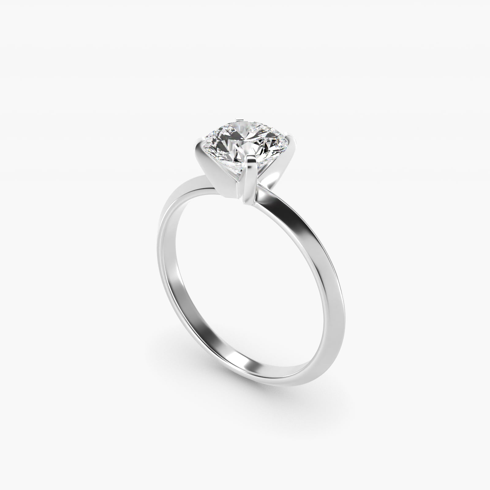 Knife Edge Solitaire Engagement Ring In 14K White Gold By James Allen