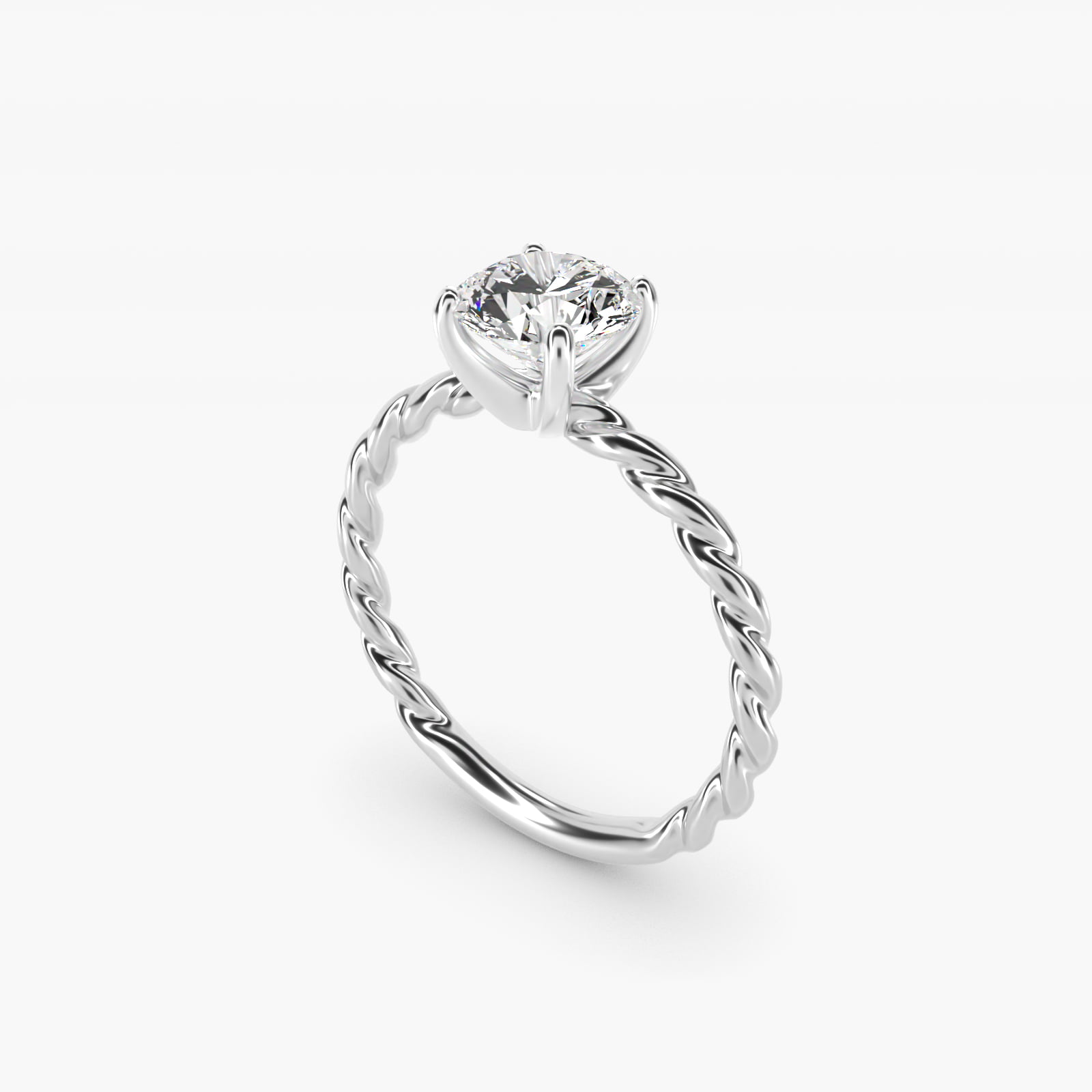 Cable Solitaire Engagement Ring In Platinum By James Allen