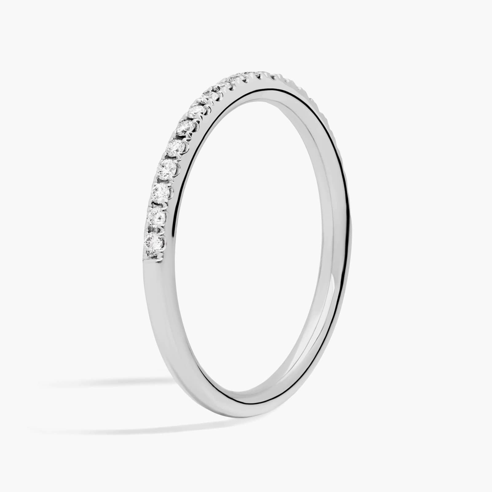 Riviera Pavé Diamond Ring in 14k White Gold (1/6 ct. tw.) 2