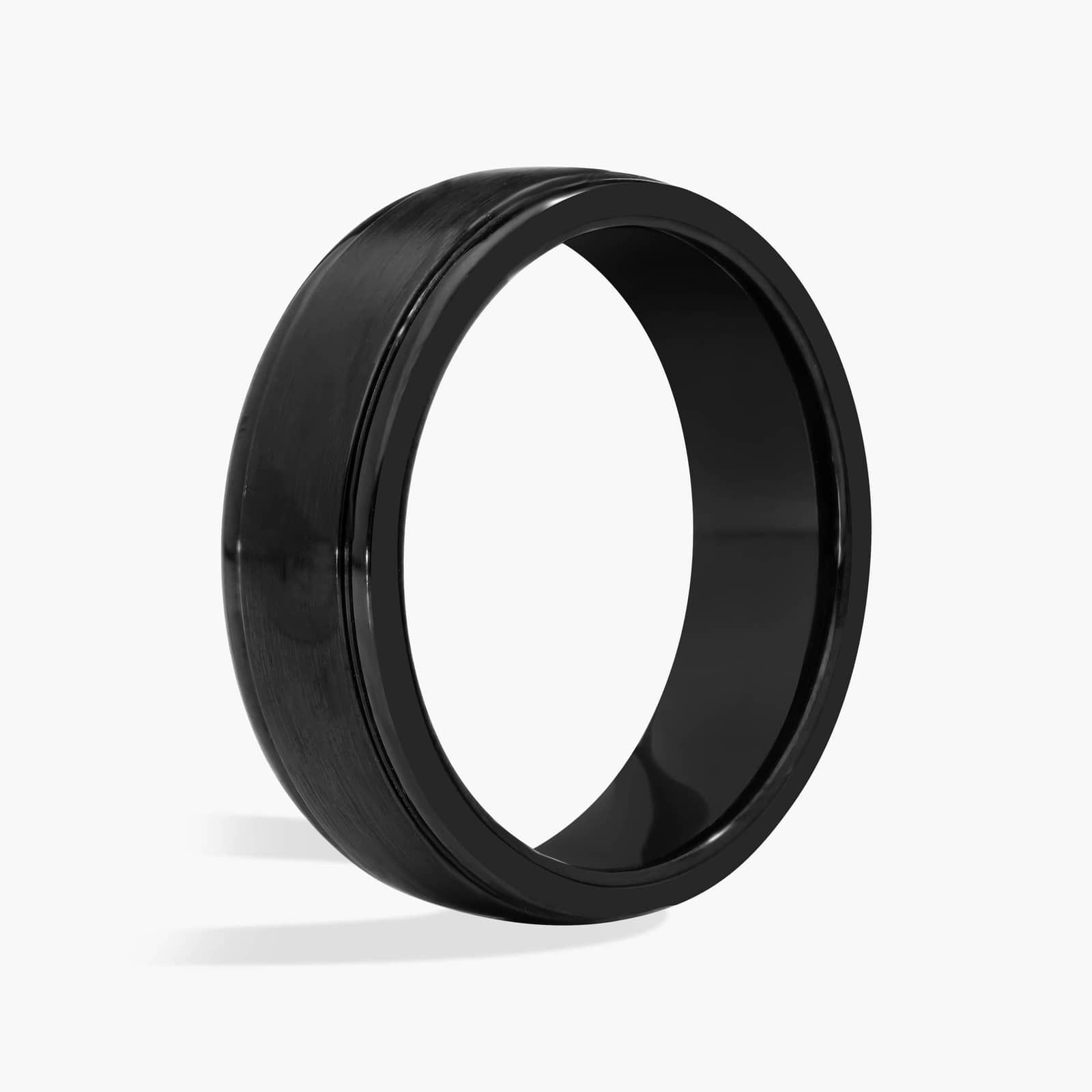 Satin Finish Wedding Ring in Blackened Cobalt (7mm) 2
