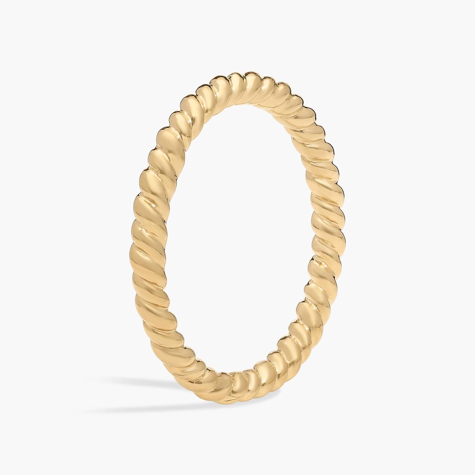 Mini Rope Ring in 14k Yellow Gold 2