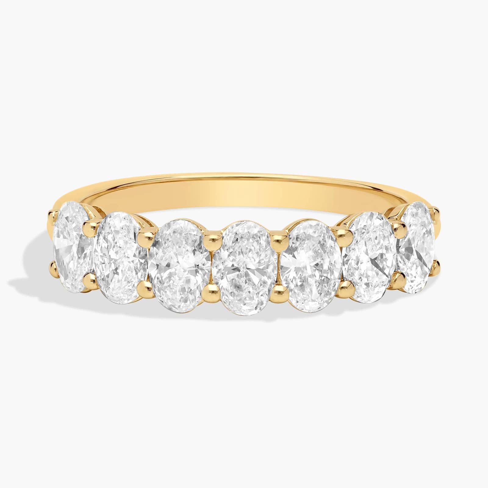 Seven Stone Oval Diamond Ring In 14K Yellow Gold (1 1/2 Ct. tw. - H-I / SI1-SI2)