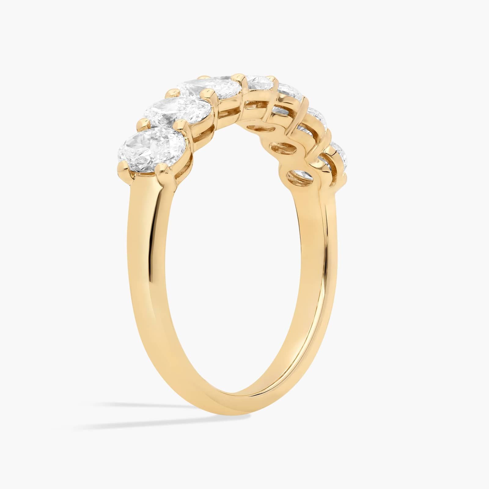 Seven Stone Oval Diamond Ring In 14K Yellow Gold (1 1/2 Ct. tw. - H-I / SI1-SI2) 2