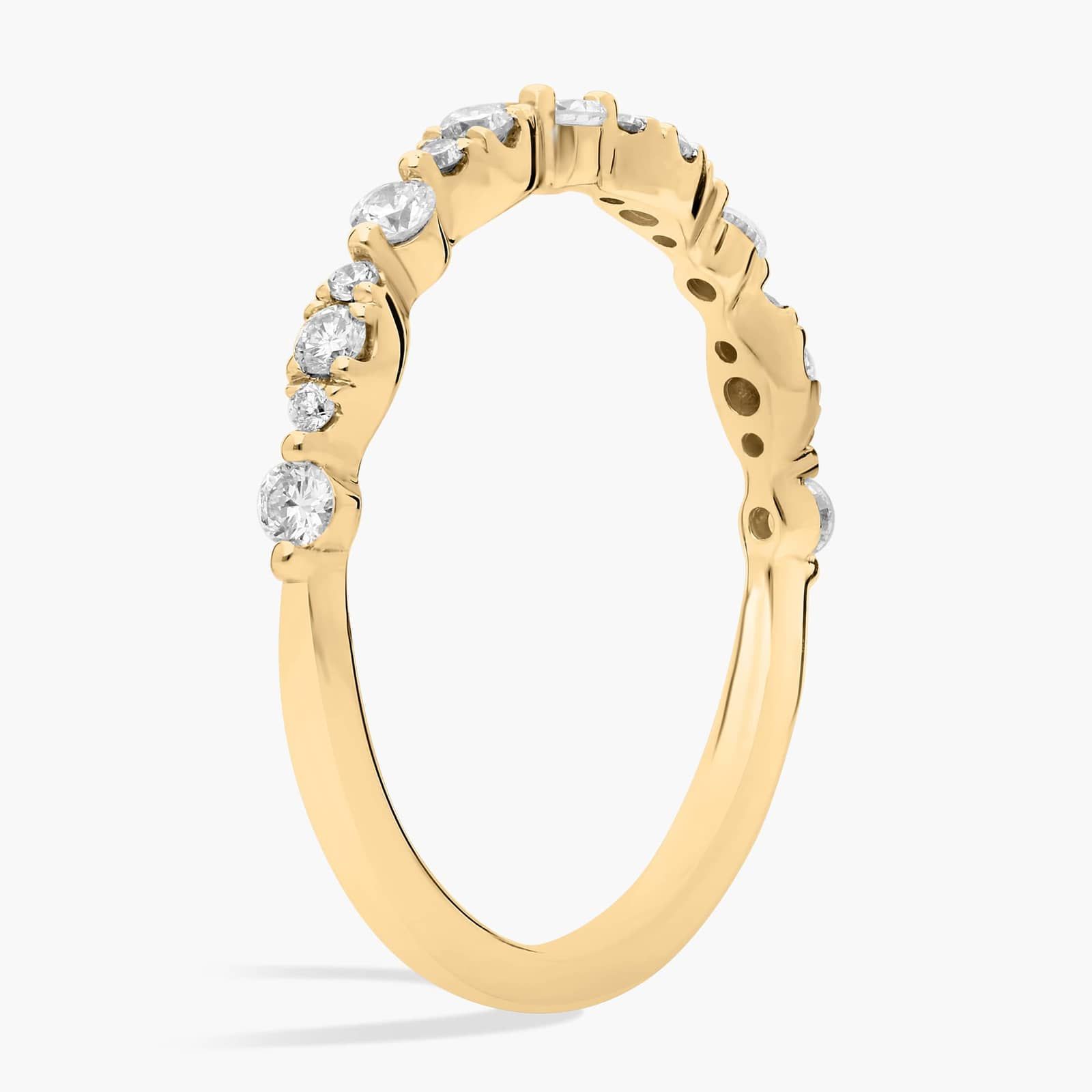 Scalloped Diamond Ring in 14K Yellow Gold (1/4 ct. tw.) 2