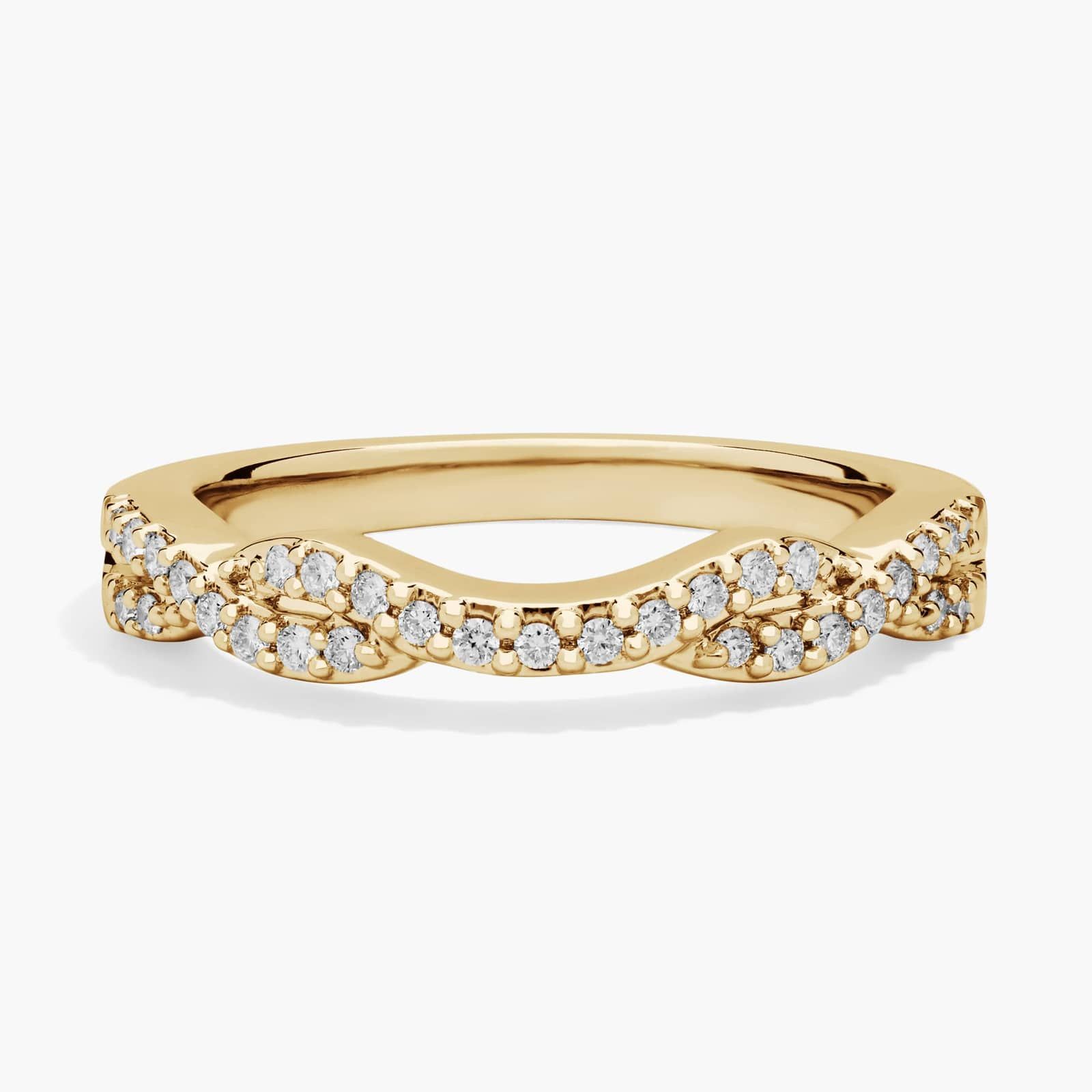 Stackable Diamond Chevron Ring in 14K Yellow Gold (1/6 Ct. Tw.)