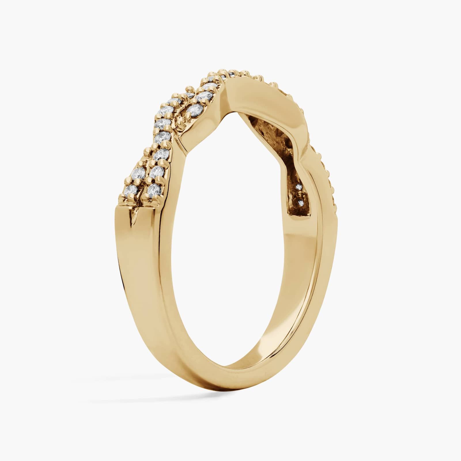 Stackable Diamond Chevron Ring in 18K Yellow Gold (1/6 Ct. Tw.) 2