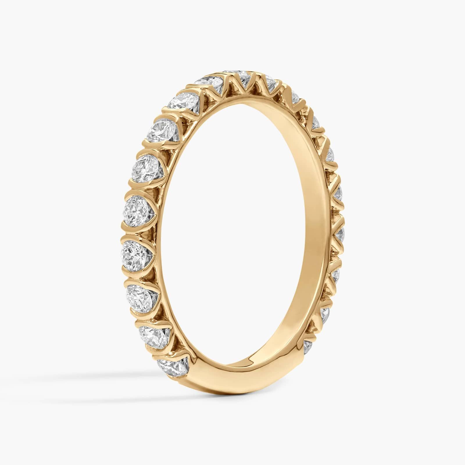 Bezel Wedding Ring with 0.5 CTW Round Cut Lab-Grown Diamonds in 14K Yellow Gold 2