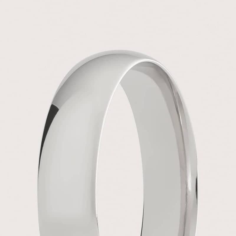 Mid-weight Comfort Fit Wedding Ring in Platinum (5mm) 2