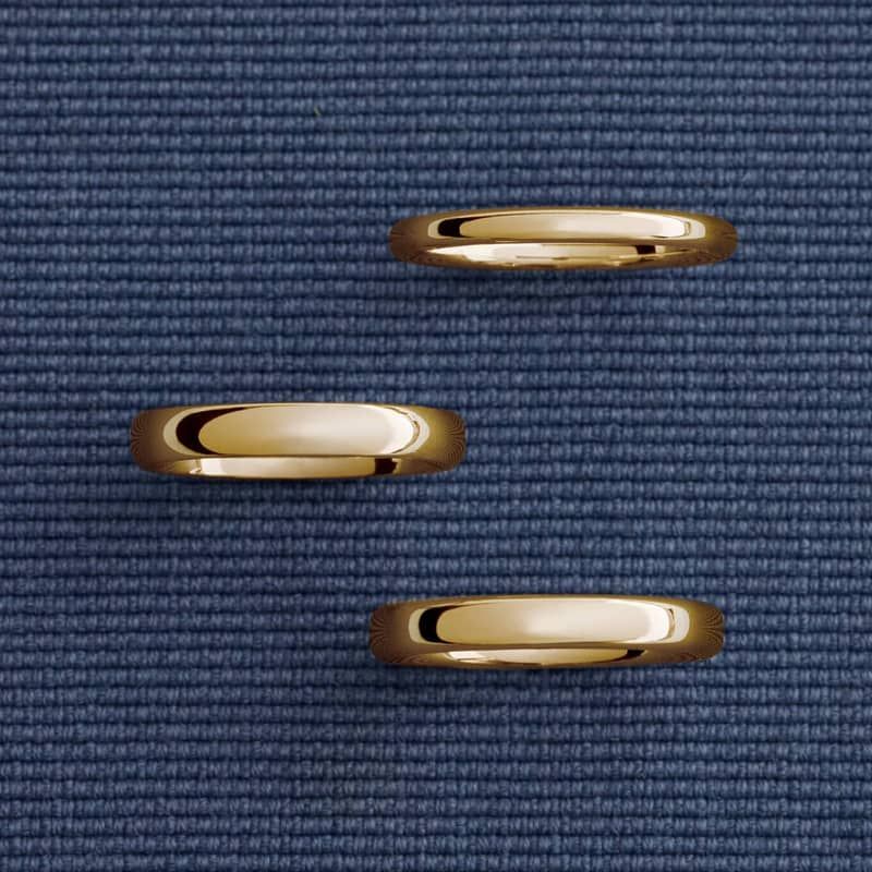 Low Dome Comfort Fit Wedding Ring in 14k Yellow Gold (3mm) 3