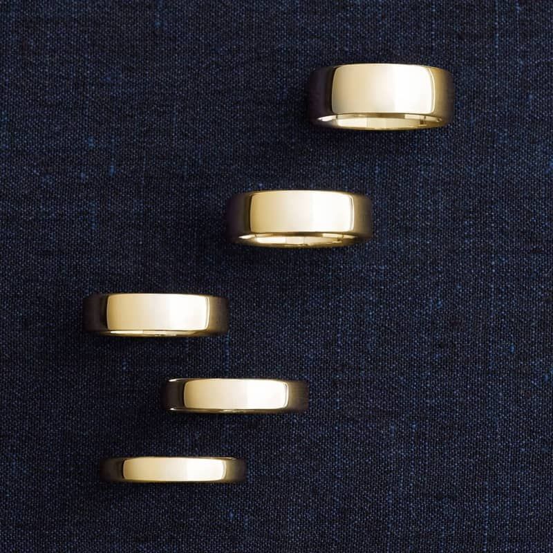 Low Dome Comfort Fit Wedding Ring in 14k Yellow Gold (5mm) 3