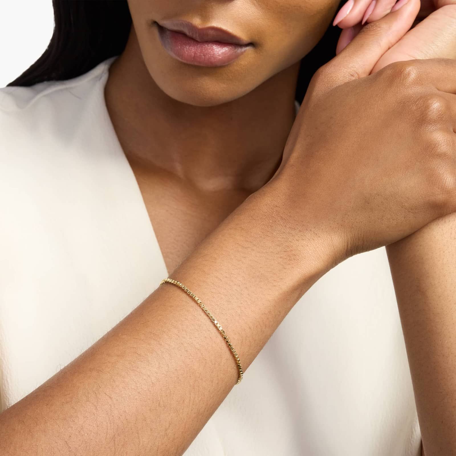 7" Box Chain Bracelet in 14k Yellow Gold (1.9 mm) 3