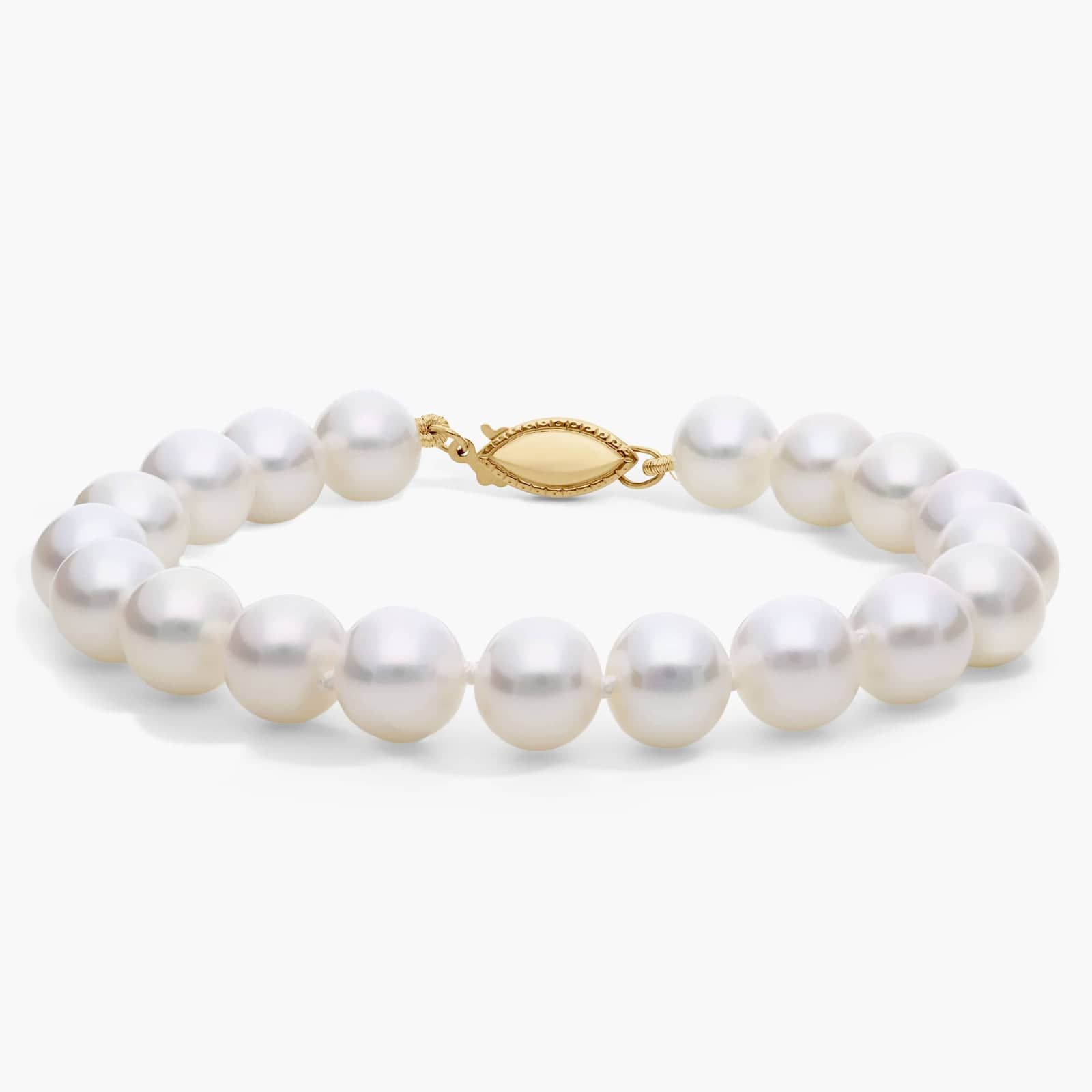 7" Freshwater Cultured Pearl Bracelet in 14k Yellow Gold (8.0-8.5mm) 2