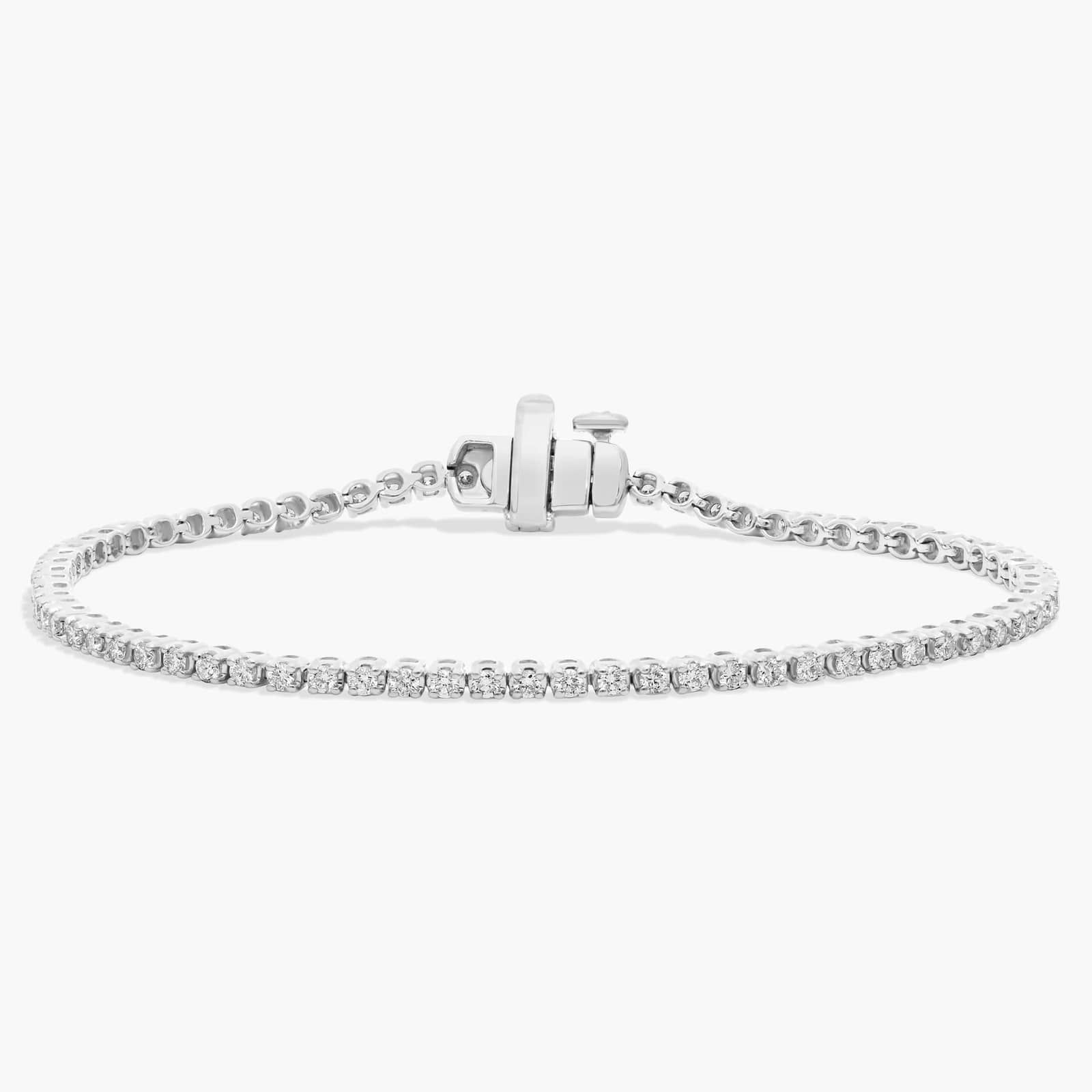 6 " Four Prong Lab-Grown Diamond Tennis Bracelet In 14K White Gold (1 Ct. tw. - F-G / VS2-SI1)