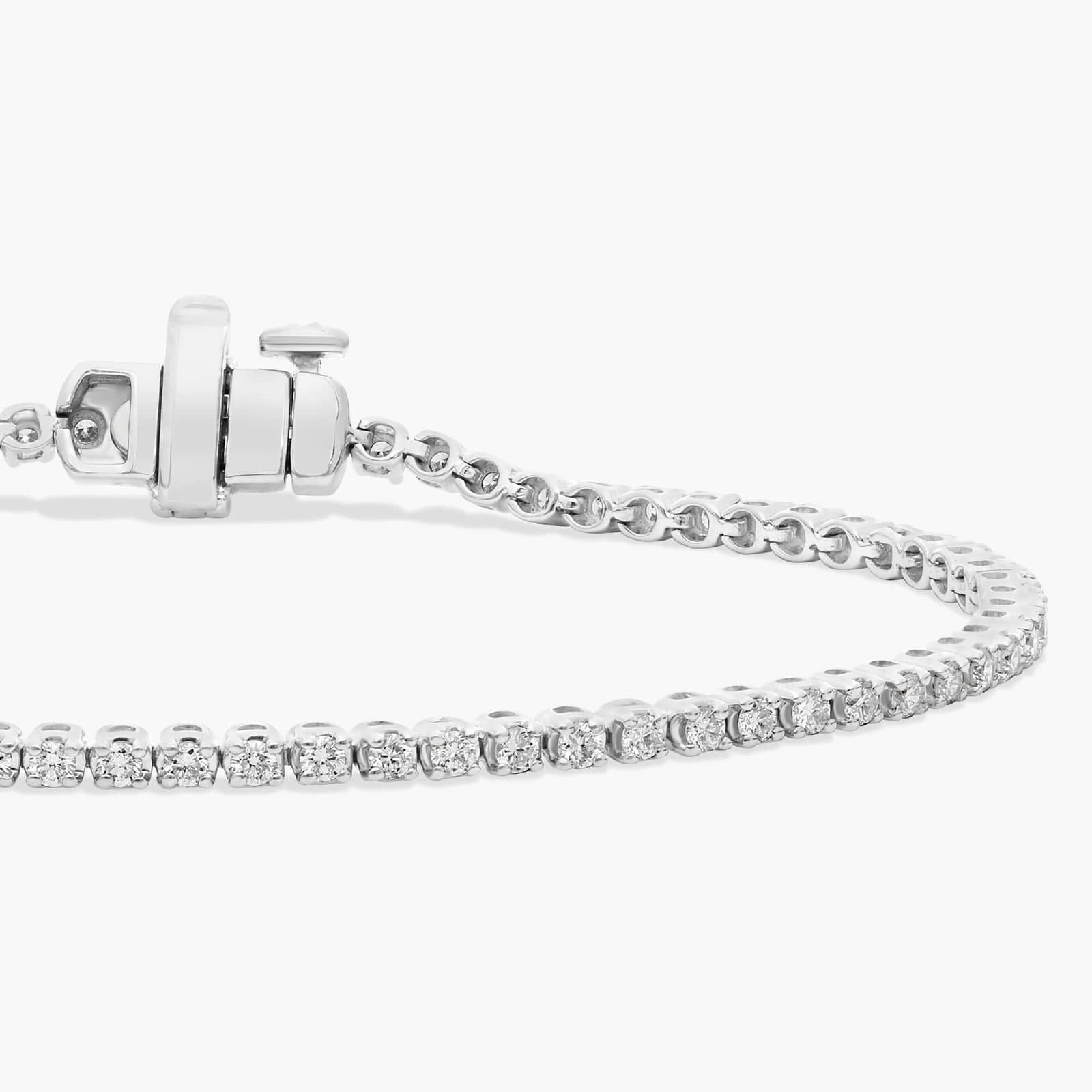 6 " Four Prong Lab-Grown Diamond Tennis Bracelet In 14K White Gold (1 Ct. tw. - F-G / VS2-SI1) 3