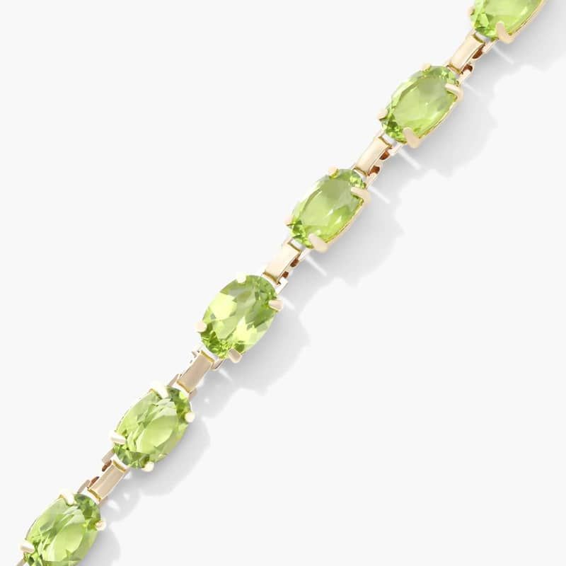 Peridot Line Bracelet In 14K Yellow Gold By James Allen 4