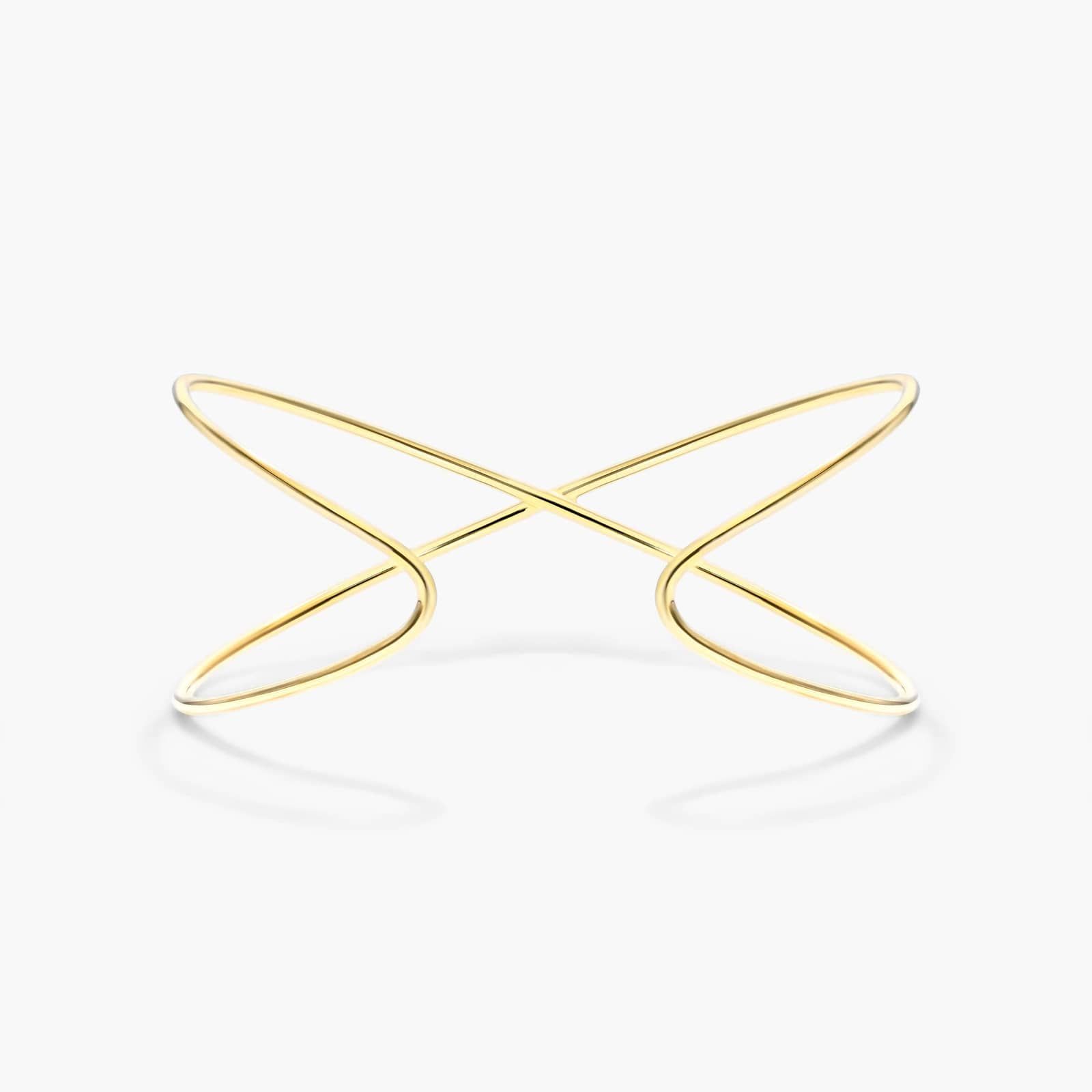Criss Cross Cuff Diamond Bracelet In 14K Yellow Gold By James Allen 3