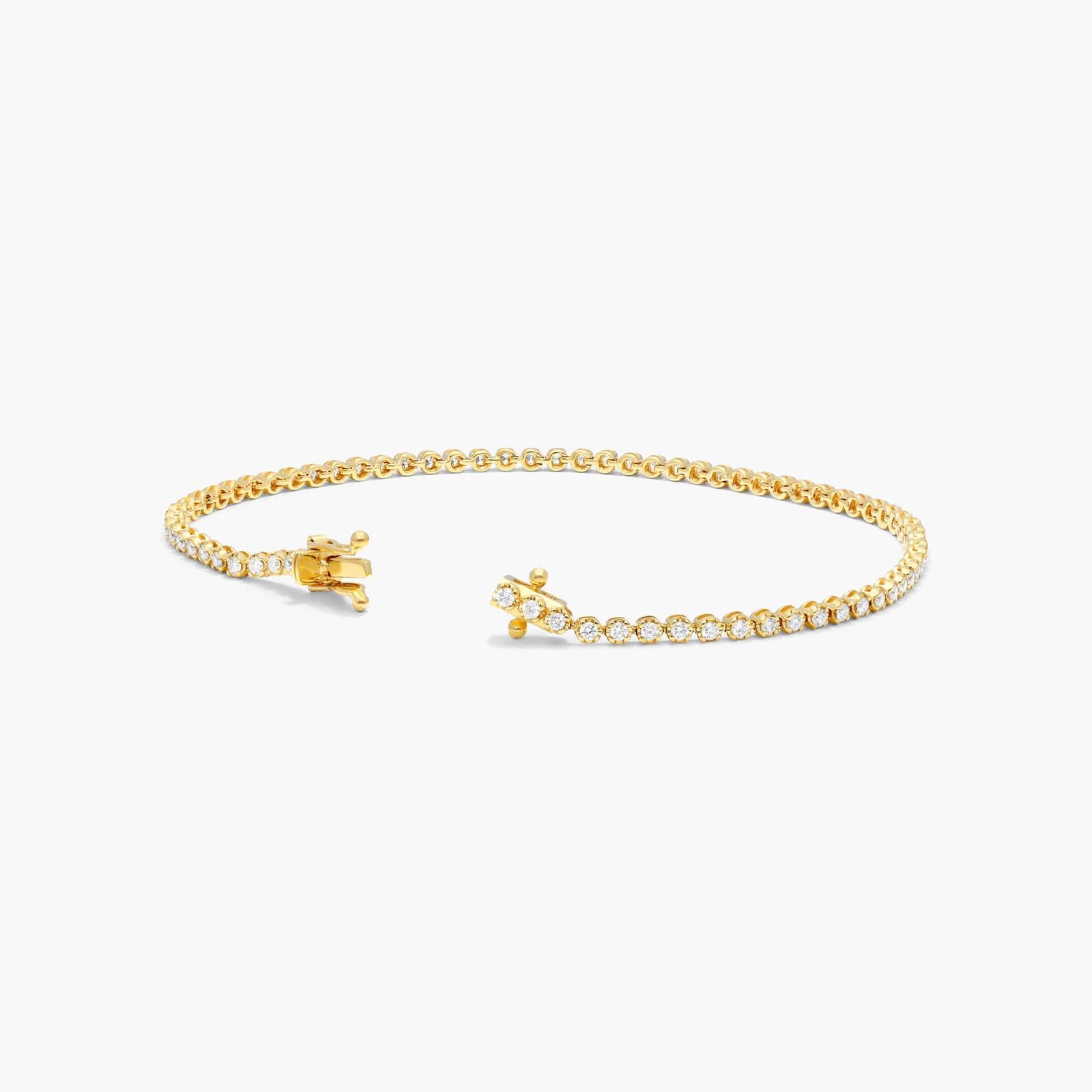Petite Tennis Bracelet With 1 CTW Diamonds In 14K Yellow Gold By James Allen 2