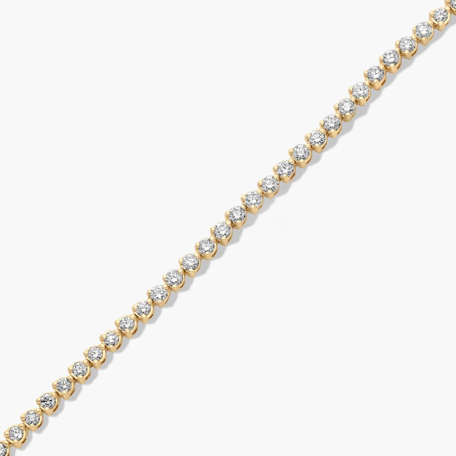 Flower Clasp Tennis Bracelet With 2 CTW Diamonds In 14K Yellow Gold By James Allen 3