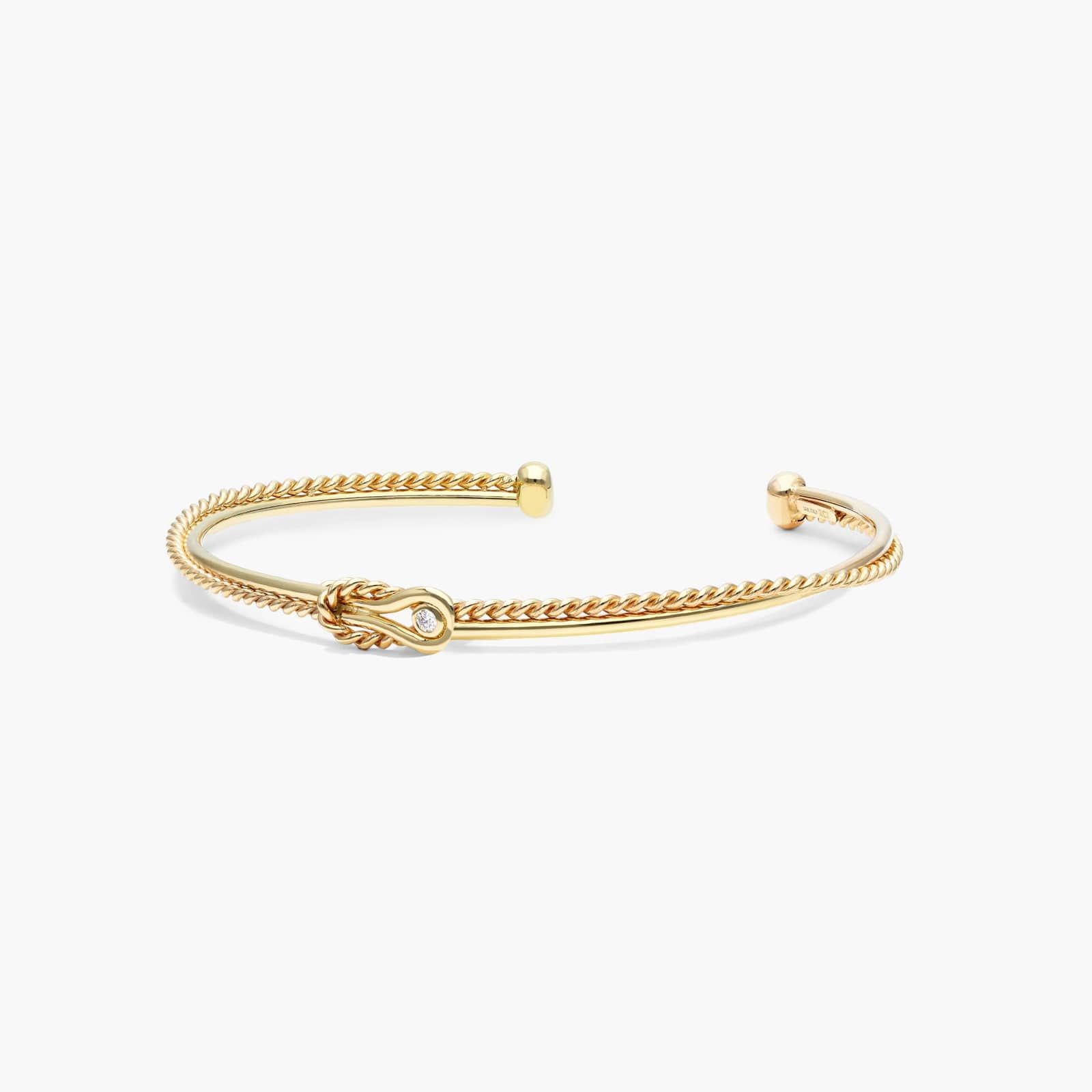 Infinity Rope Cuff Diamond Bracelet In 14K Yellow Gold By James Allen 2