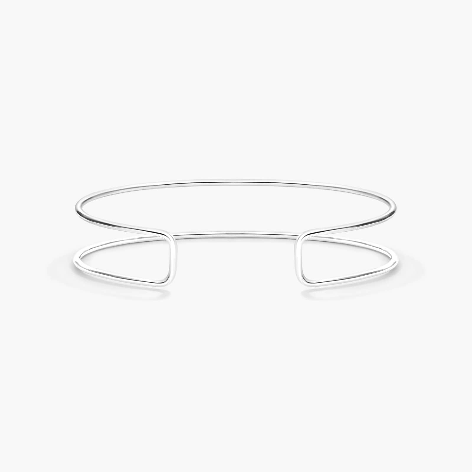 Two Row Cuff Diamond Bracelet In 14K White Gold By James Allen 3
