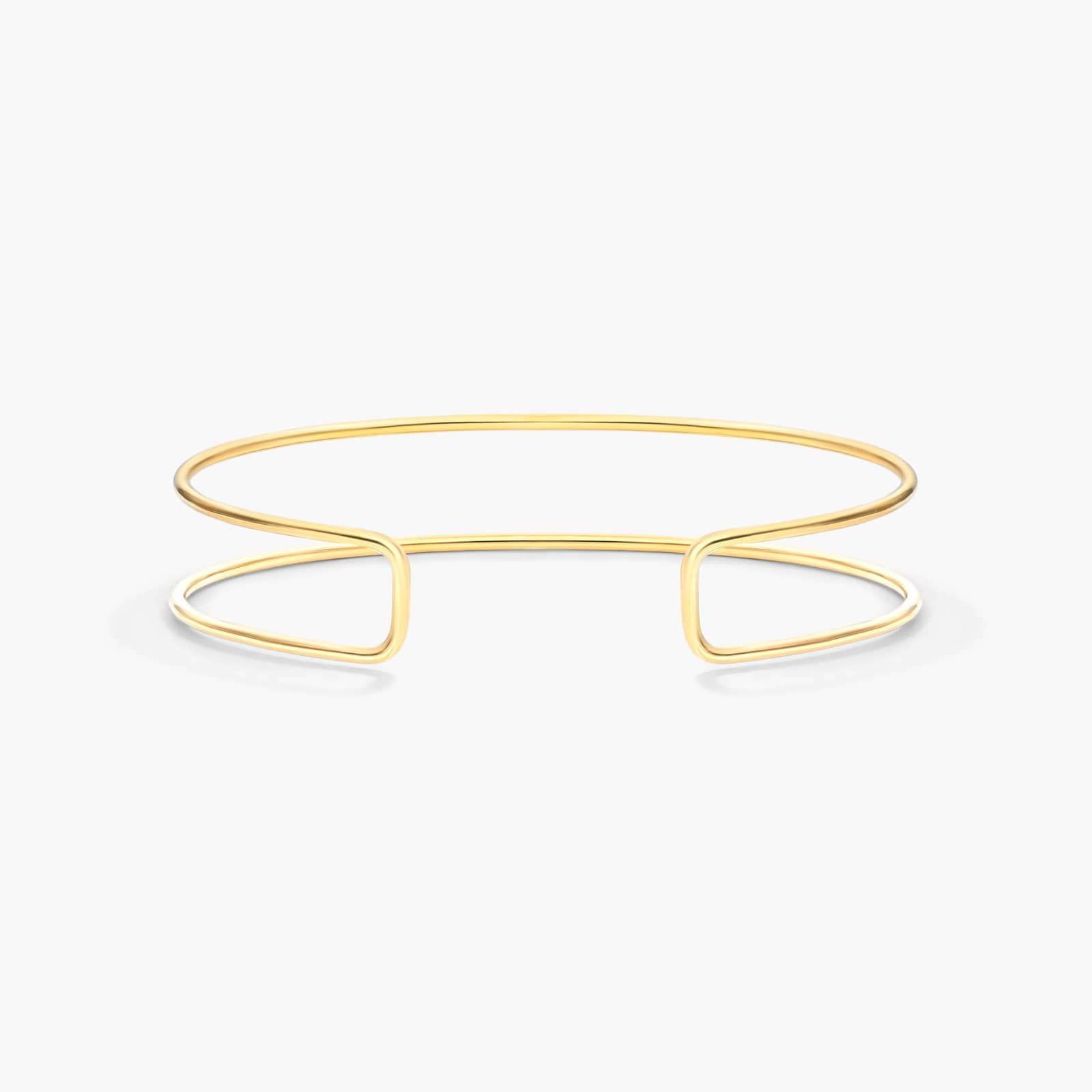 Two Row Cuff Diamond Bracelet In 14K Yellow Gold By James Allen 3