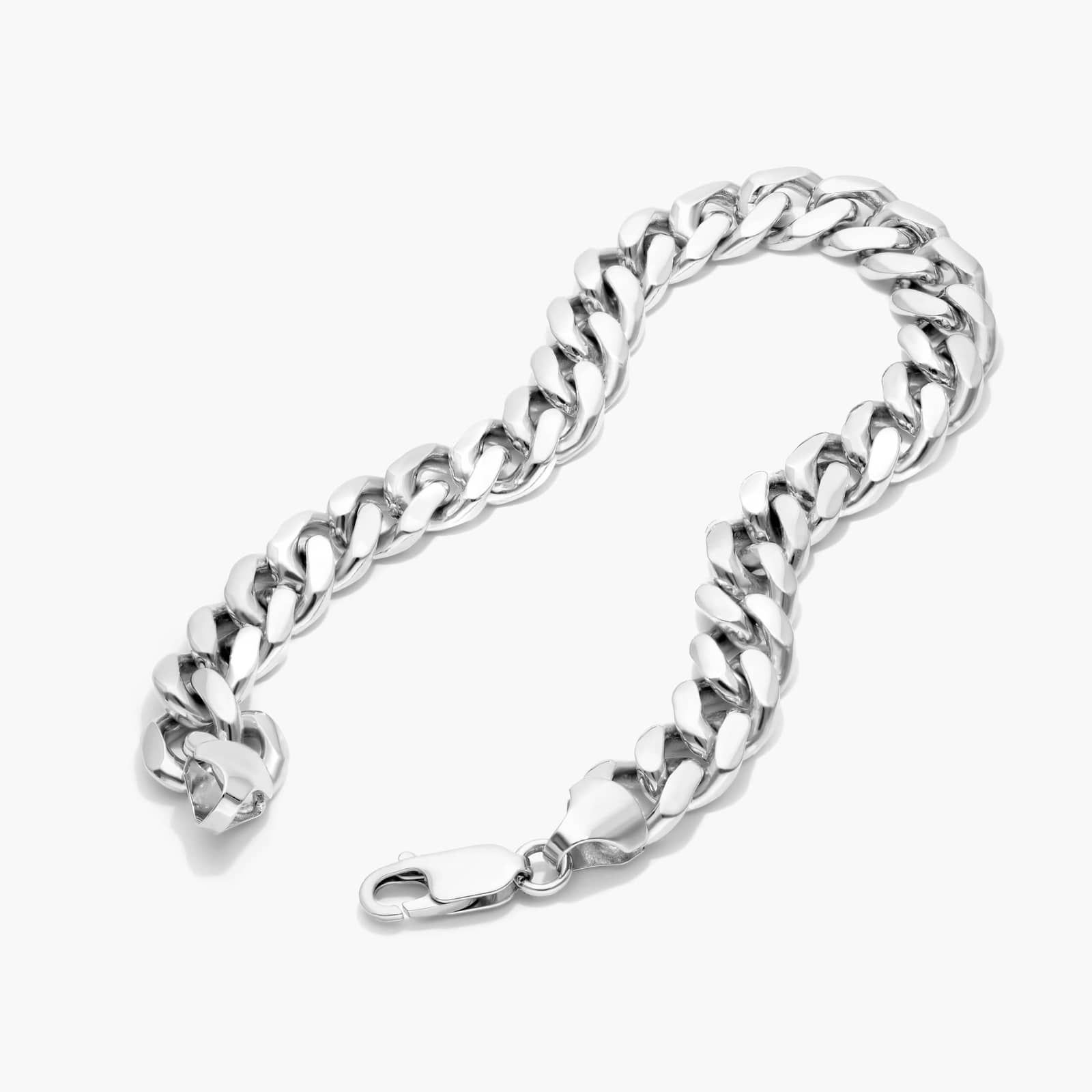 Miami Cuban Bracelet In Sterling Silver (8.5") By James Allen 3