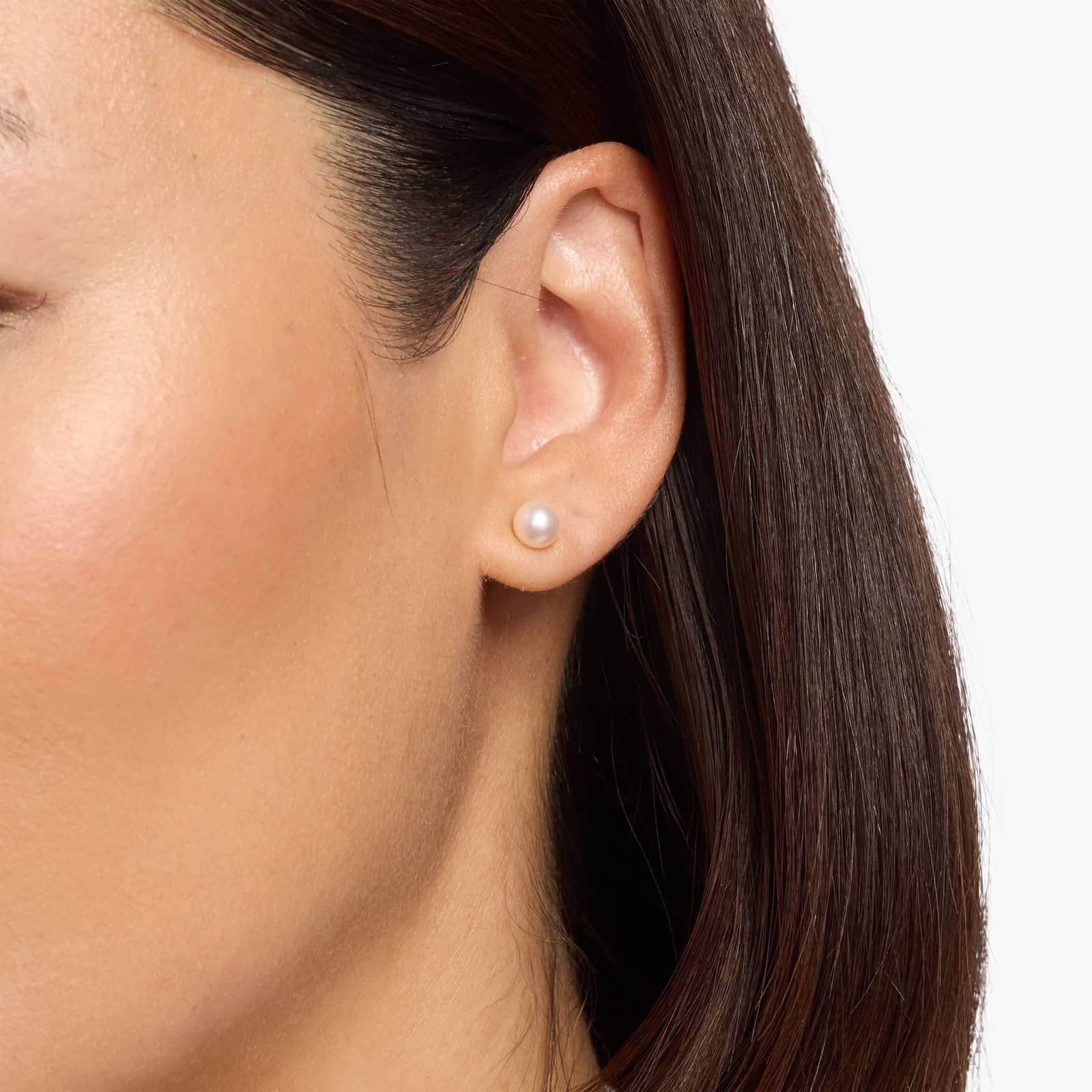 Classic Akoya Cultured Pearl Stud Earrings in 18k White Gold (6-6.5mm) 4