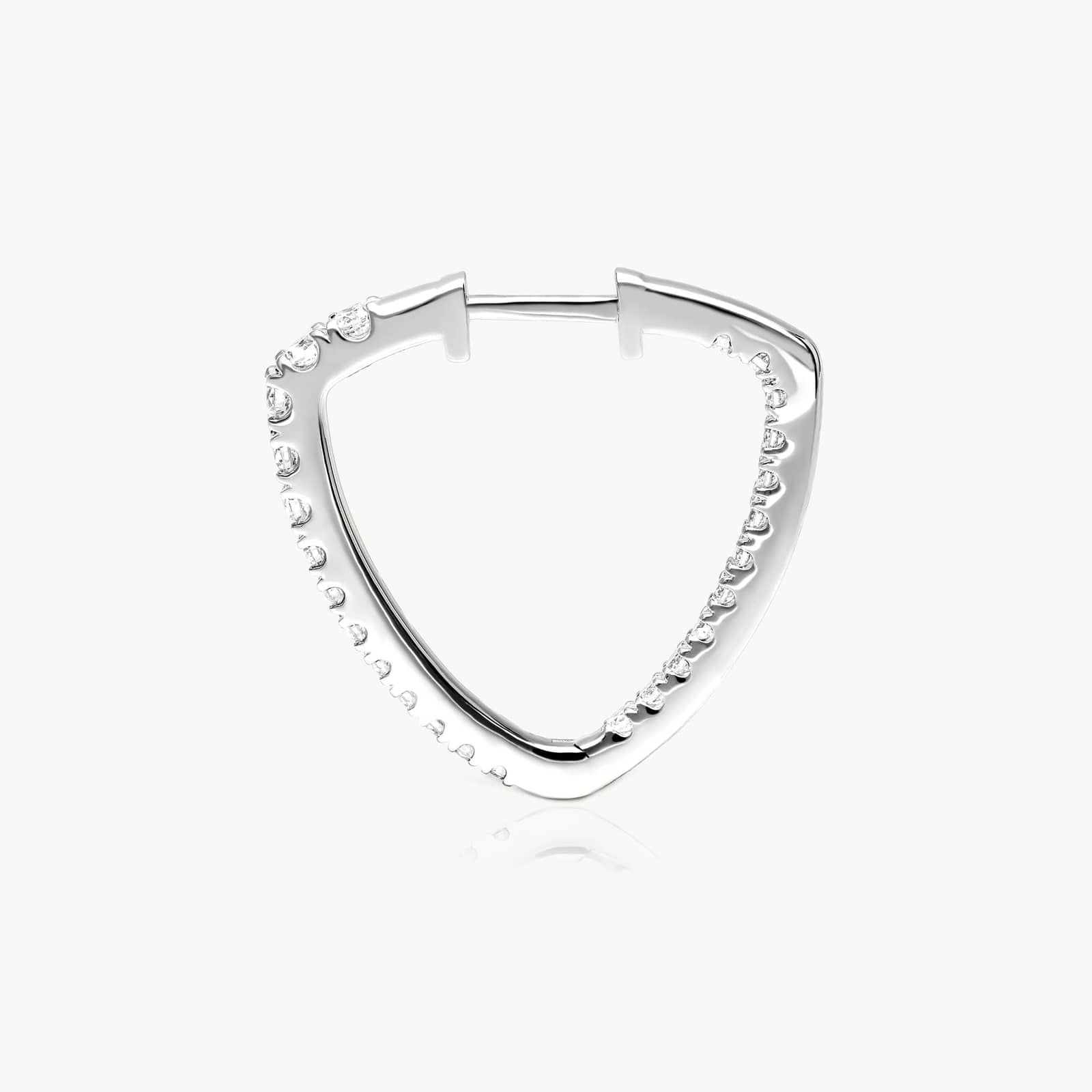 Inside Out Triangle 1 CTW Diamond Hoop Earrings In Platinum By James Allen 4