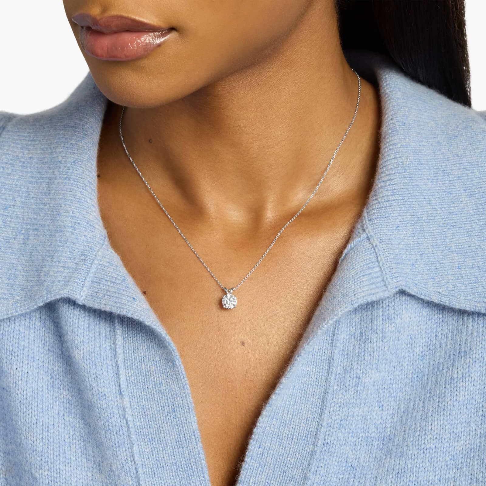 Diamond Solitaire Pendant in Platinum (1 1/2 ct. tw.) 3