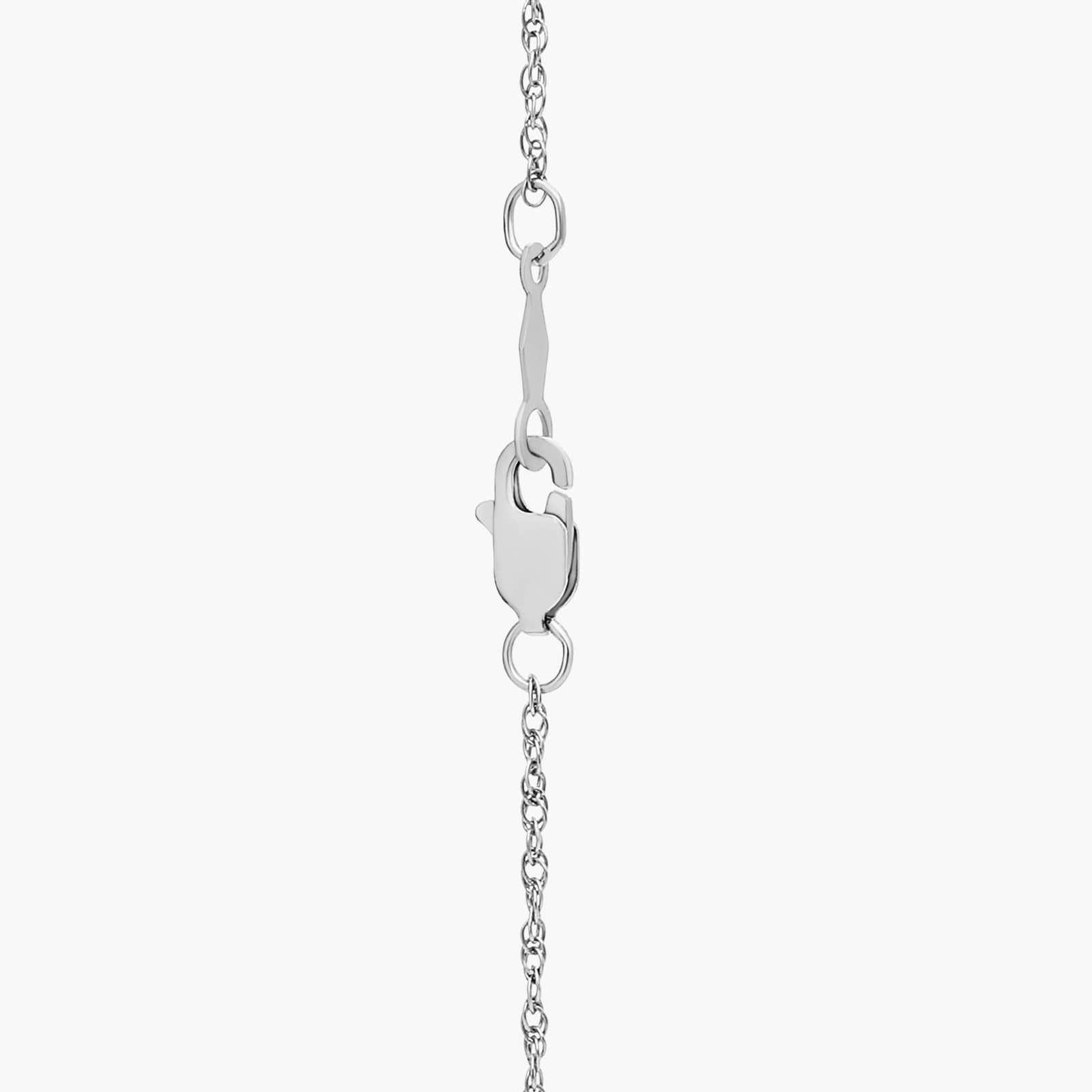 Freshwater Cultured Pearl and White Topaz Hexagon Halo Pendant in Sterling Silver (5-6mm) 2