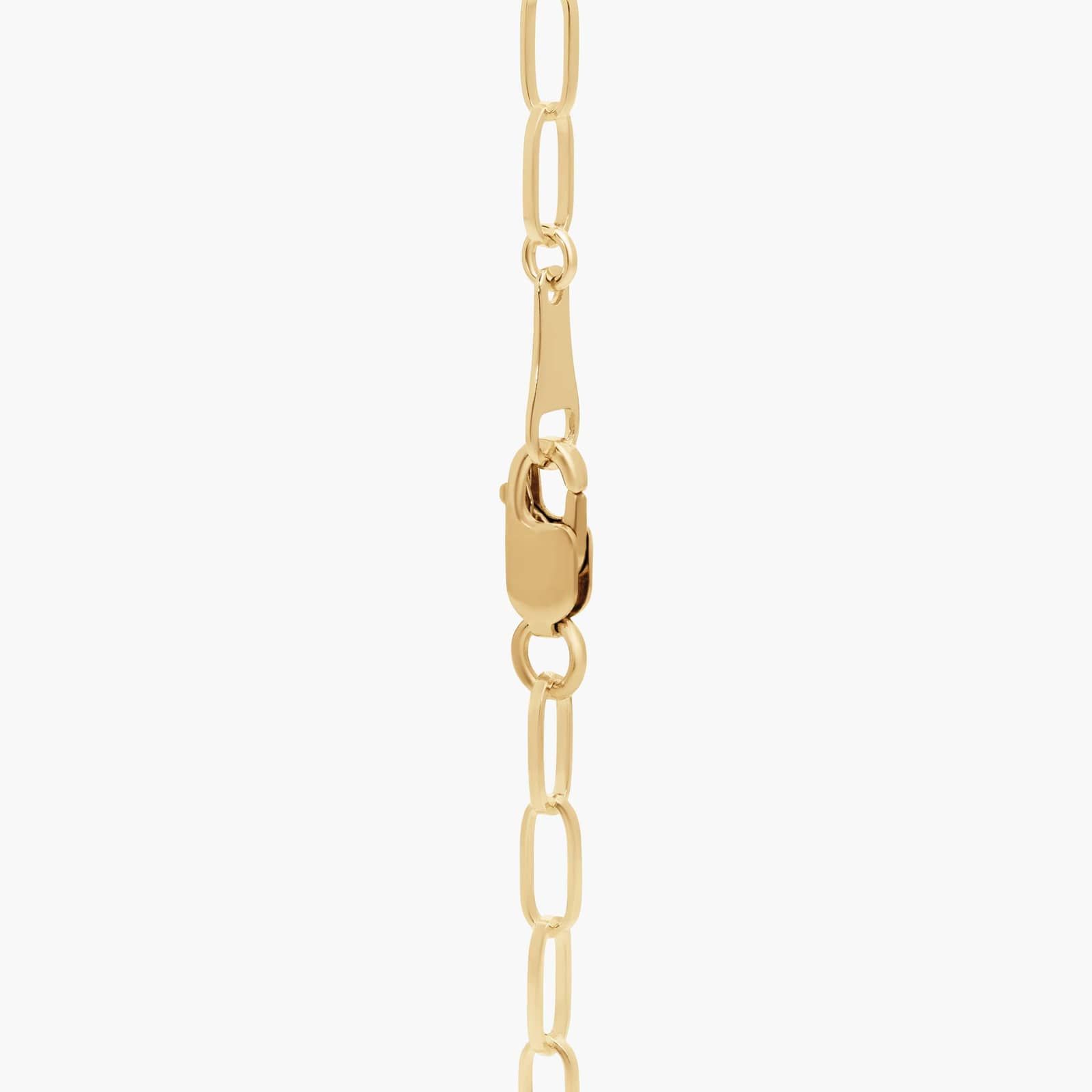 18" Small Paperclip Chain in Solid 14k Yellow Gold (2.4 mm) 2