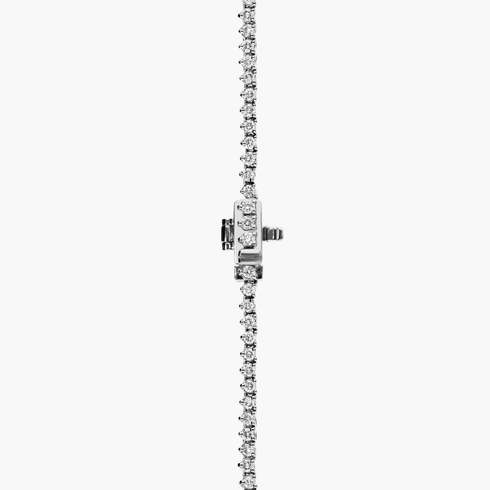 18 " Graduated Diamond Eternity Necklace In 14K White Gold (5 Ct. tw. - H-I / SI1-SI2) 2