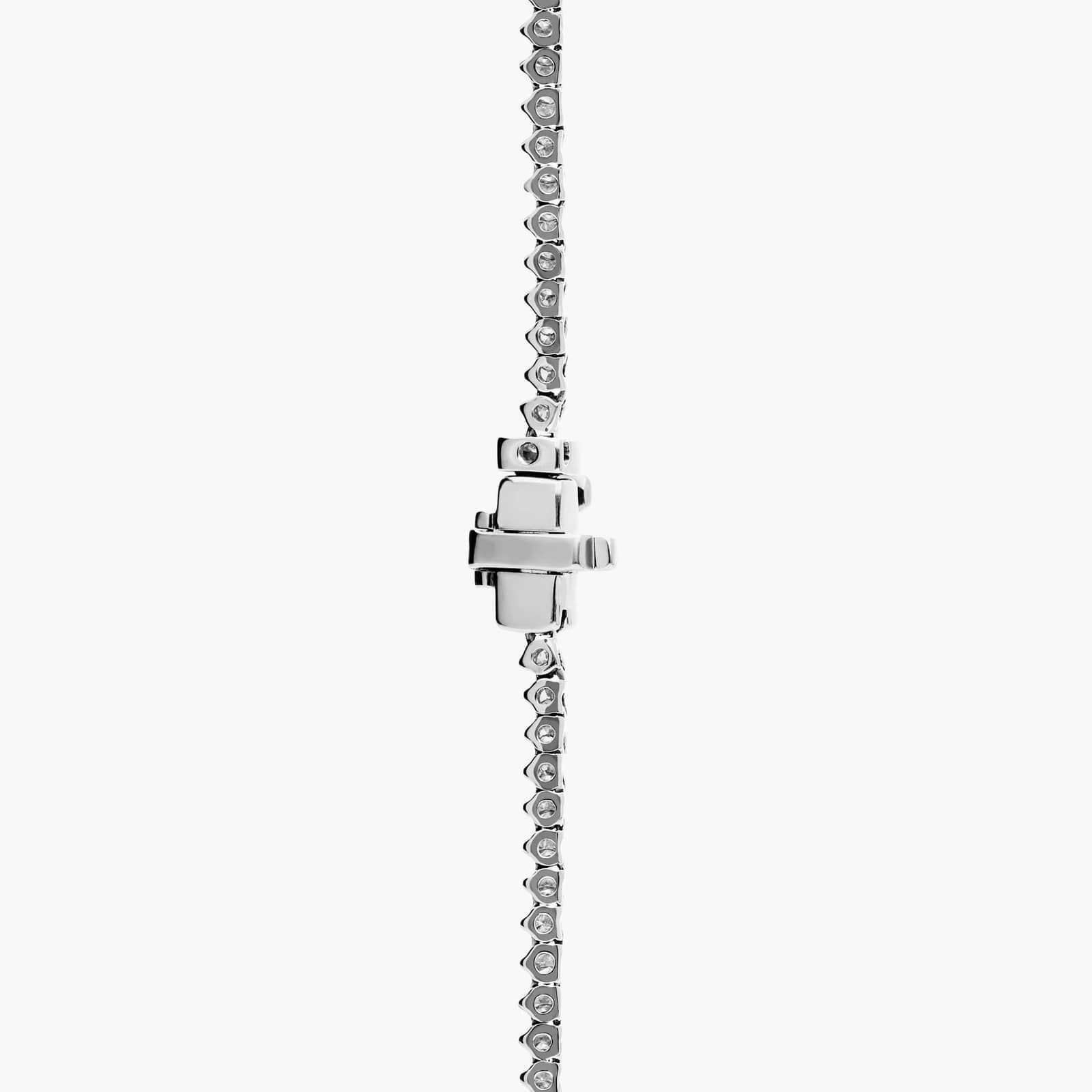 18 " Graduated Diamond Eternity Necklace In 14K White Gold (5 Ct. tw. - H-I / SI1-SI2) 3