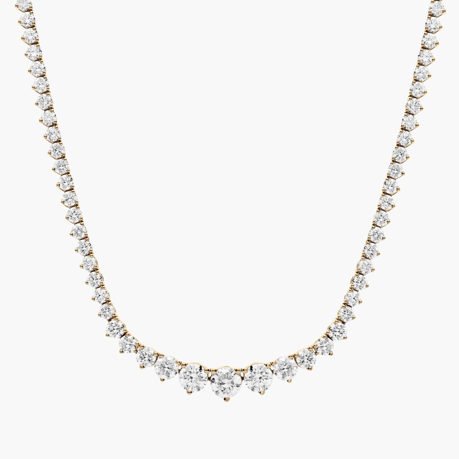 18 " Graduated Lab Grown Diamond Eternity Necklace In 14K Yellow Gold (7 Ct. tw. - F-G / VS2-SI1)