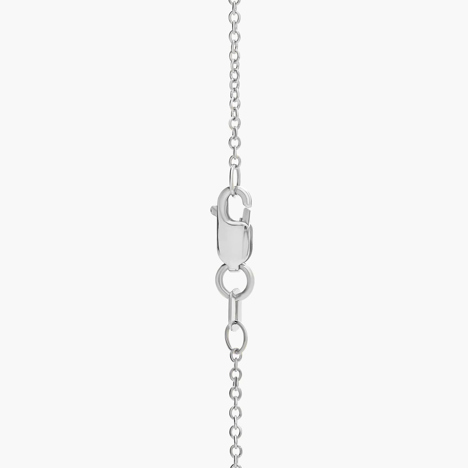 East West Emerald Cut Bezel Diamond Pendant In 14K White Gold (1 Ct. tw. - H-I / SI1-SI2) 2