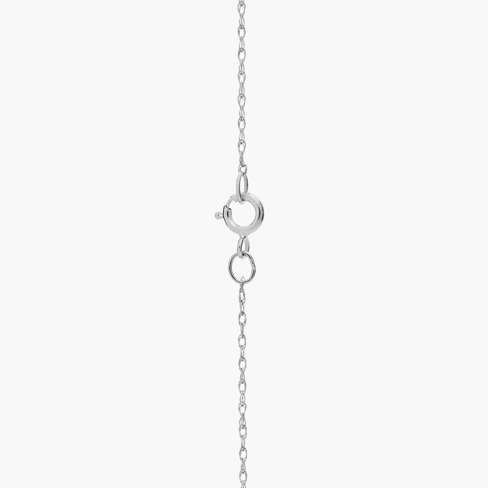 Oval Birthstone Opal Pendant Necklace in 14K White Gold (9x7mm) 2