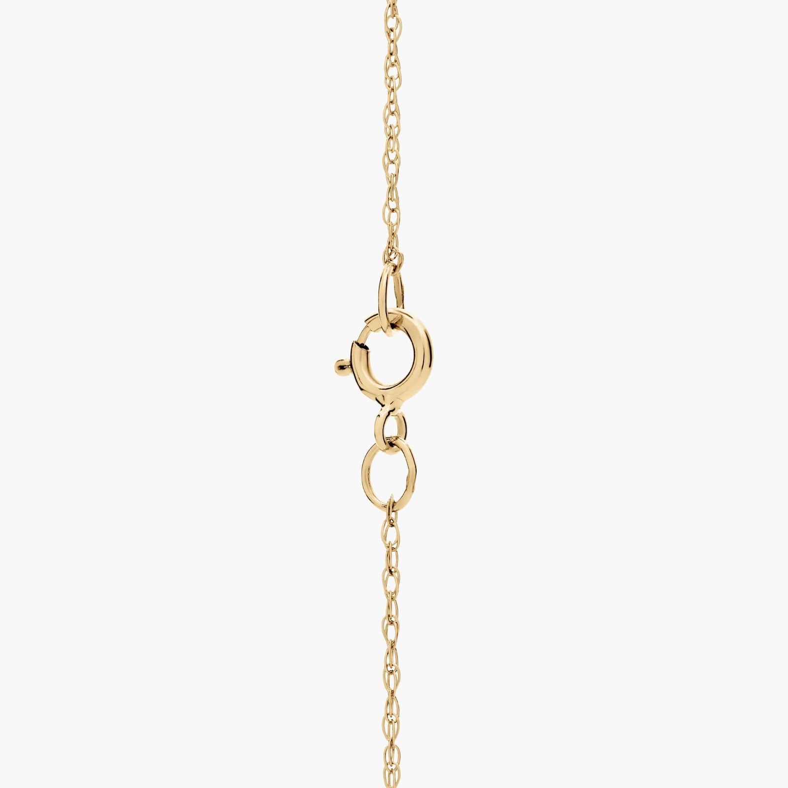 Emerald Cut Birthstone Garnet Pendant Necklace in 14K Yellow Gold (8x6mm) 2