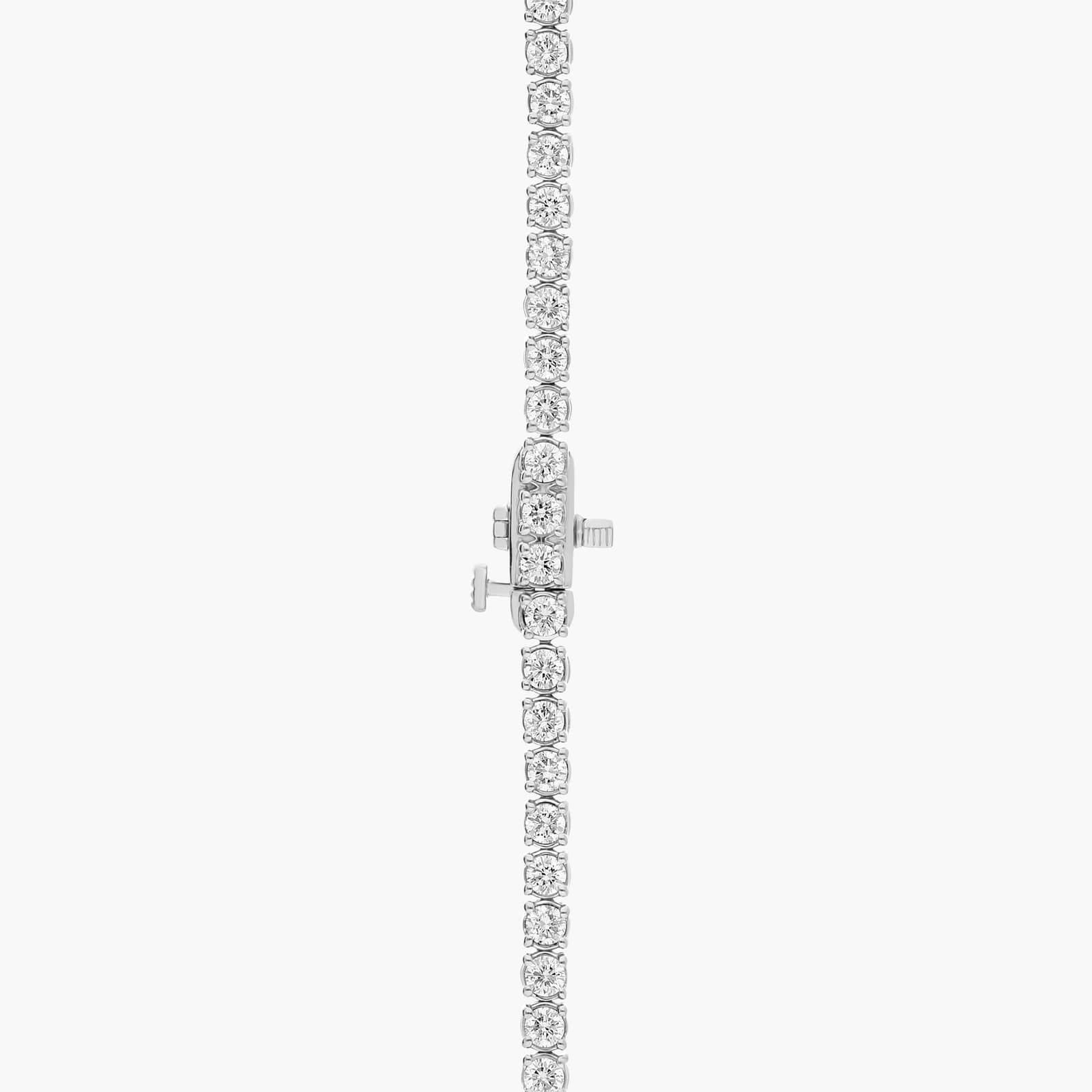 22 " Straight Lab-Grown Diamond Tennis Necklace In 14K White Gold (12 Ct. tw. - F-G / VS2-SI1) 2