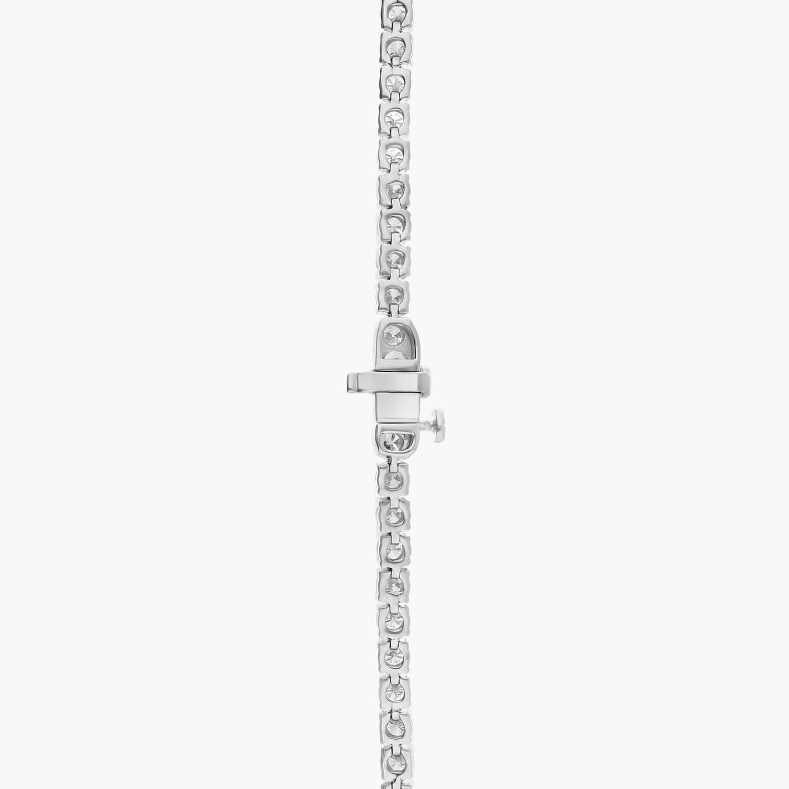 22 " Straight Lab-Grown Diamond Tennis Necklace In 14K White Gold (12 Ct. tw. - F-G / VS2-SI1) 3